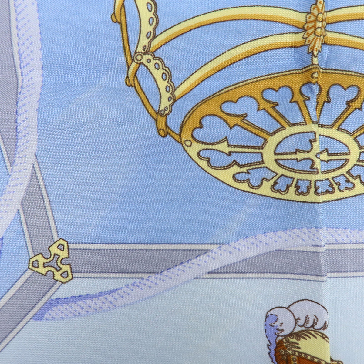 HERMES Carre 90 Lot of 3 Silk 100% Scarf Navy Light Blue Gold