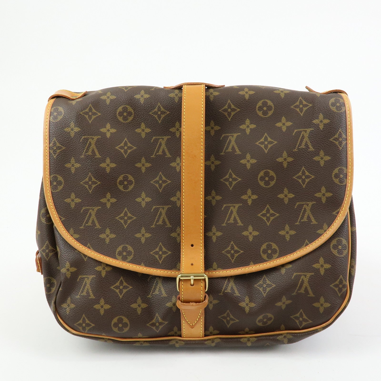 Louis Vuitton Monogram Saumur 35 Shoulder Bag Brown M42254