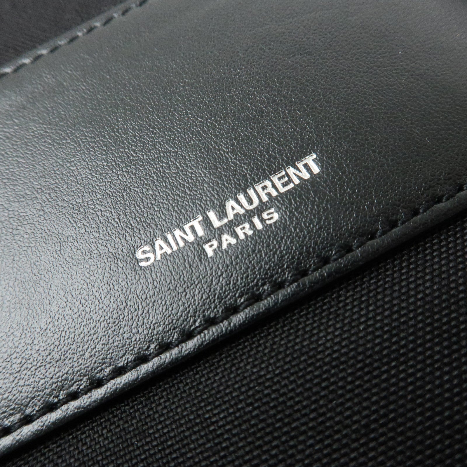SAINT LAURENT PARIS City Canvas Leather Backpack Star Pattern 508548