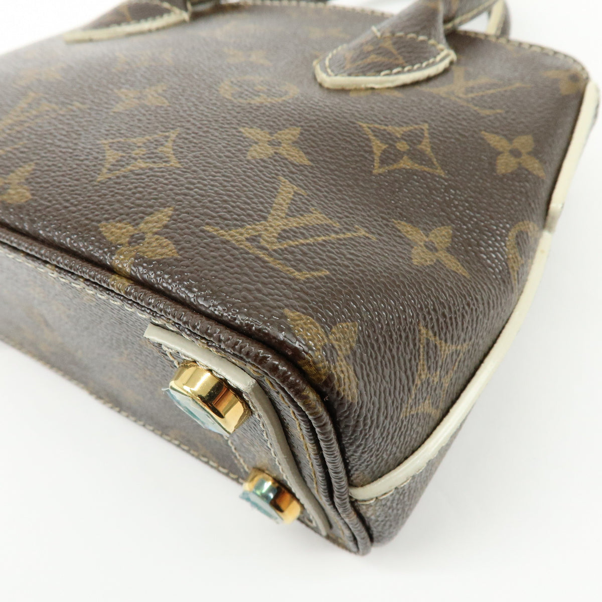 Louis Vuitton Monogram Shiny Lockit BB Mini Hand Bag  Brown M40599