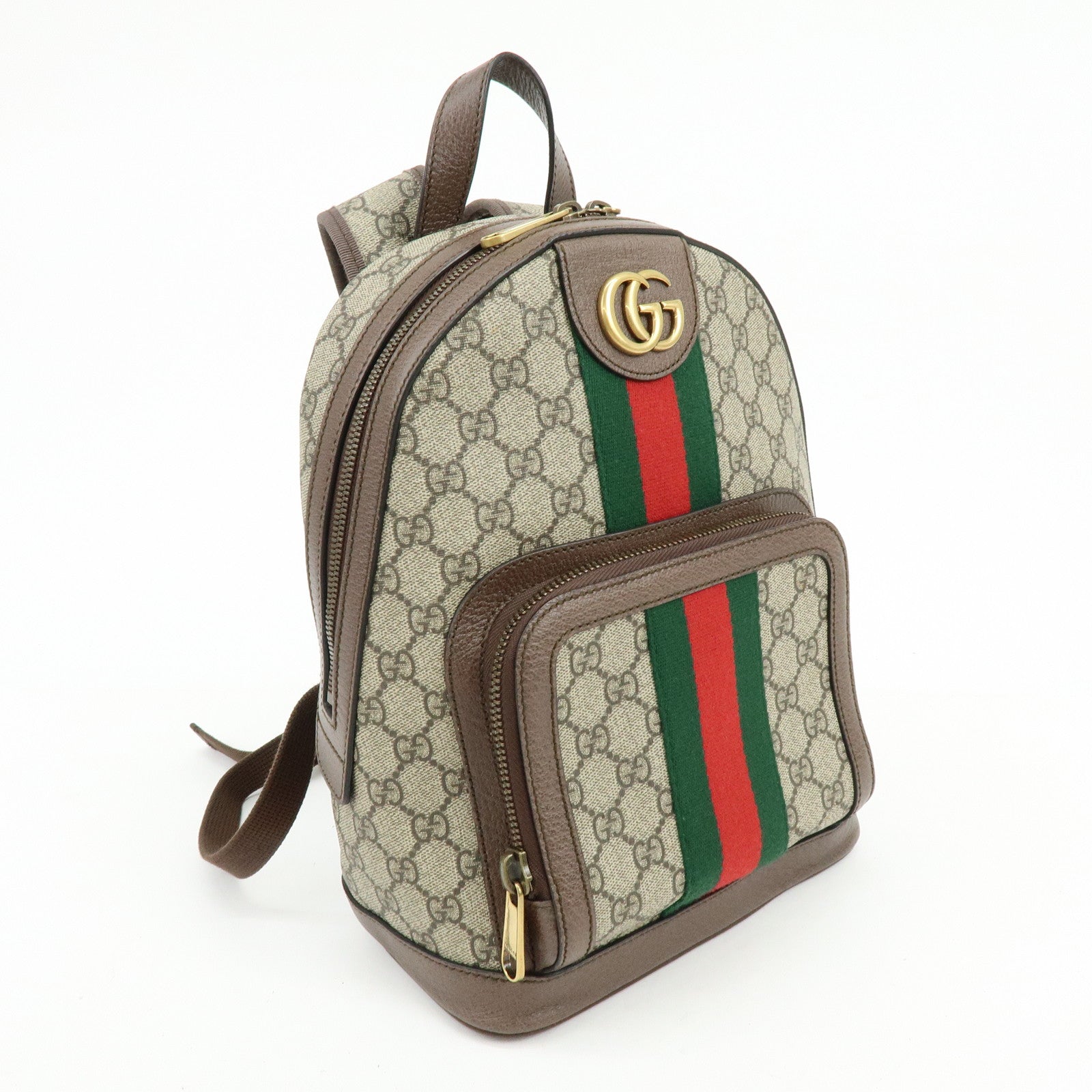 GUCCI Ophidia Sherry Double G GG Supreme Leather Backpack 547965