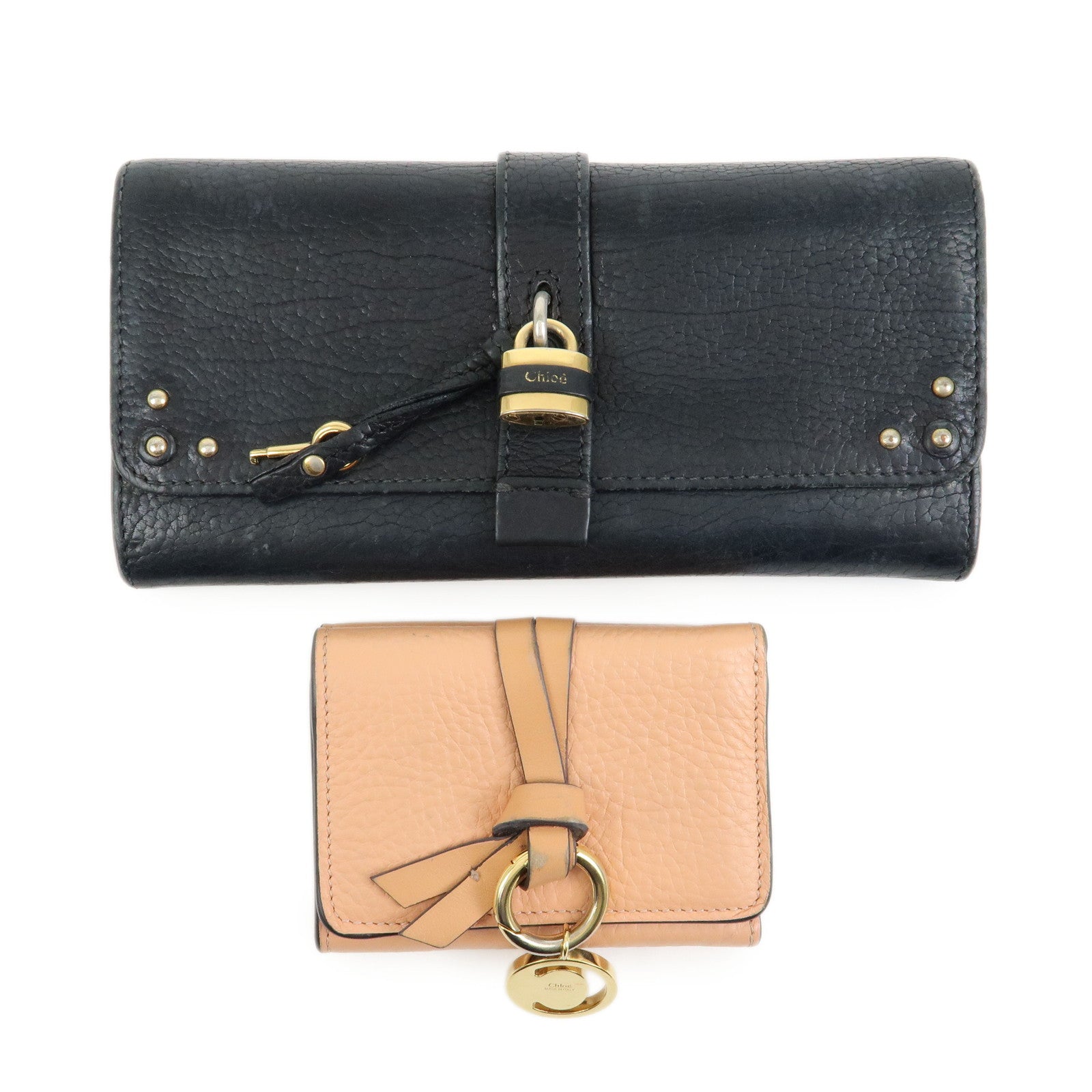 Chloe Set of 2 Alphabet Paddington Leather Long Compact Wallet