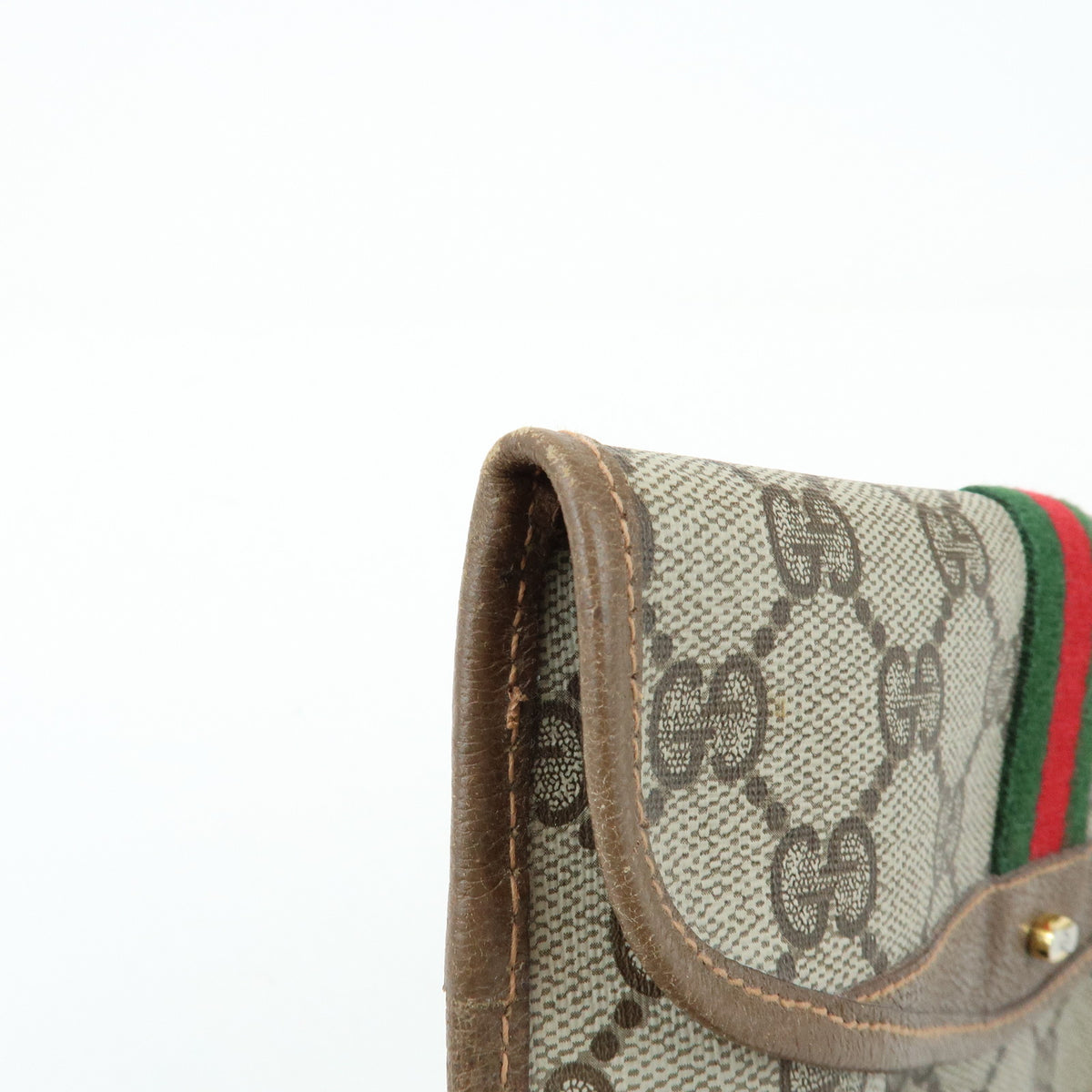 GUCCI Sherry Old Gucci GG Supreme Leather Clutch Bag Pouch 89・01・021
