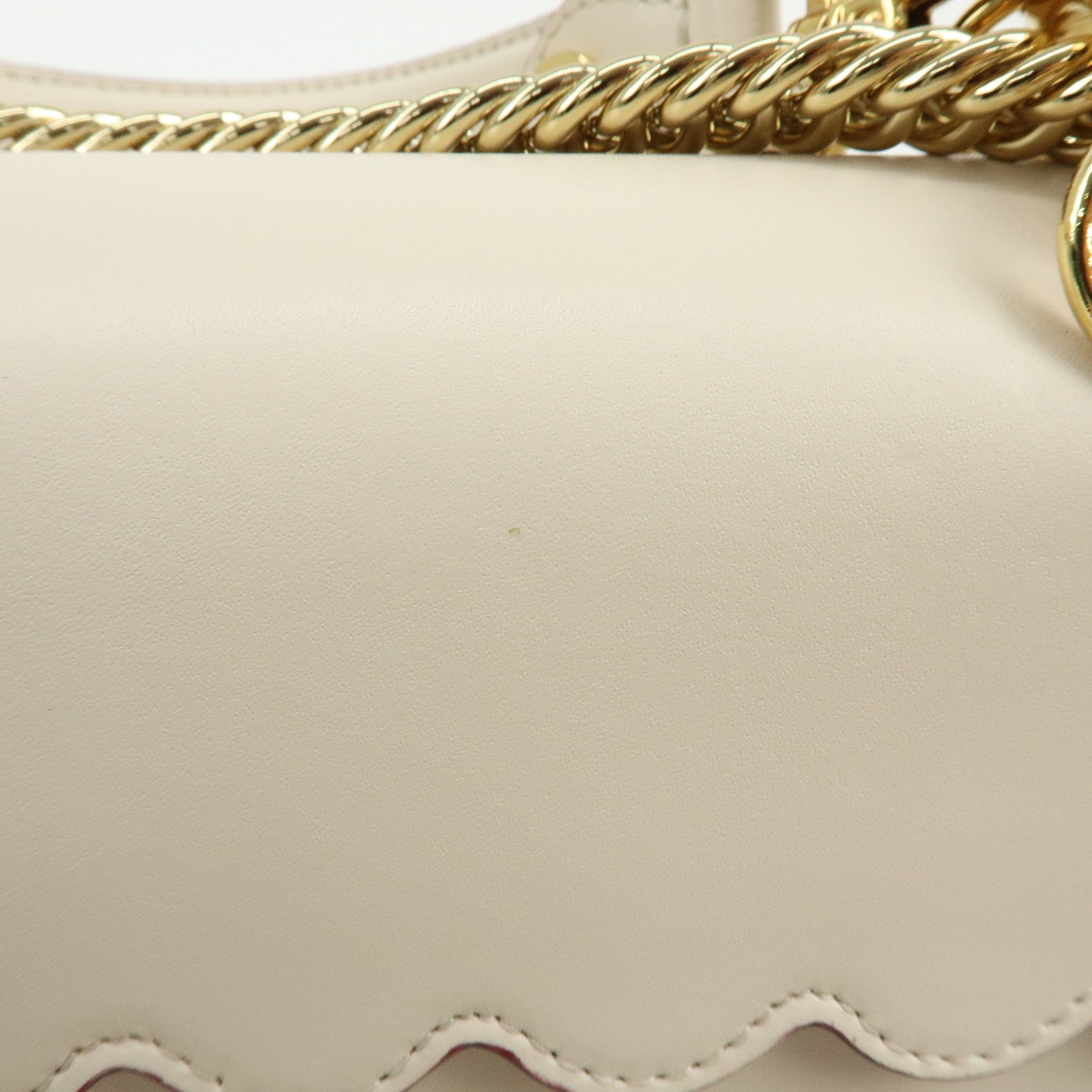 FENDI KAN I Leather 2Way Bag Shoulder Bag Hand Bag Beige 8BT283