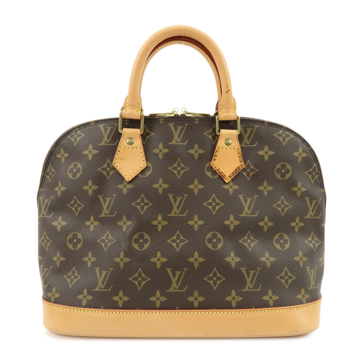 Louis Vuitton Monogram Alma PM Canvas Leather Hand Bag Brown M51130