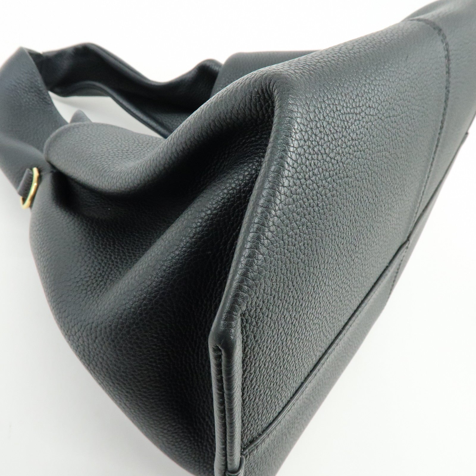 POLENE Numéro Neuf Calf Leather  2Way Bag Hand Shoulder Bag Black