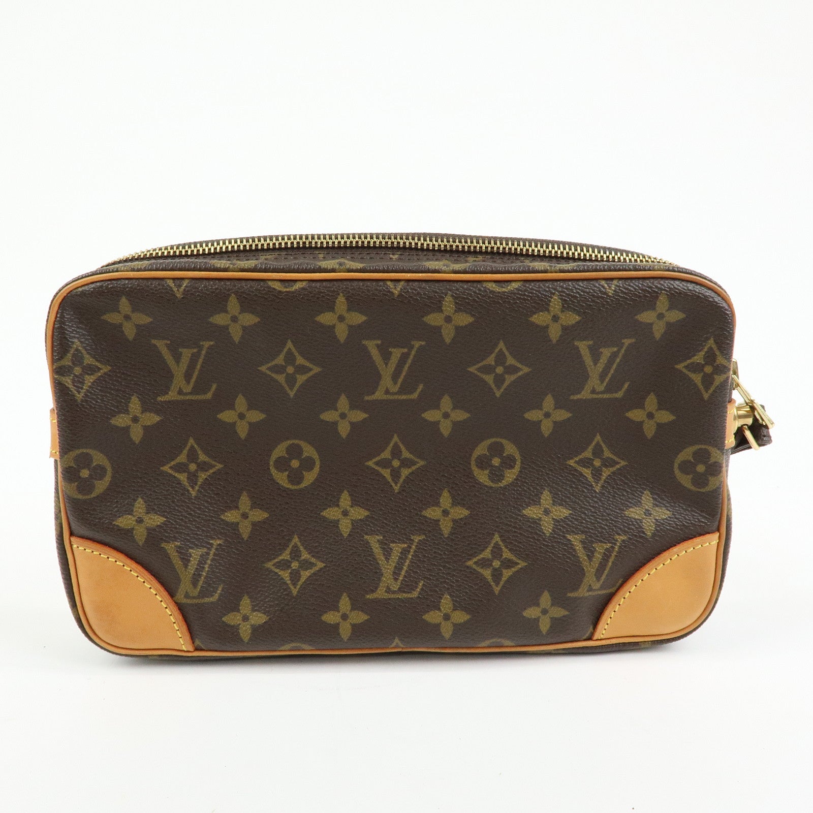Louis Vuitton Monogram Marly Dragonne GM Clutch Bag Brown M51825