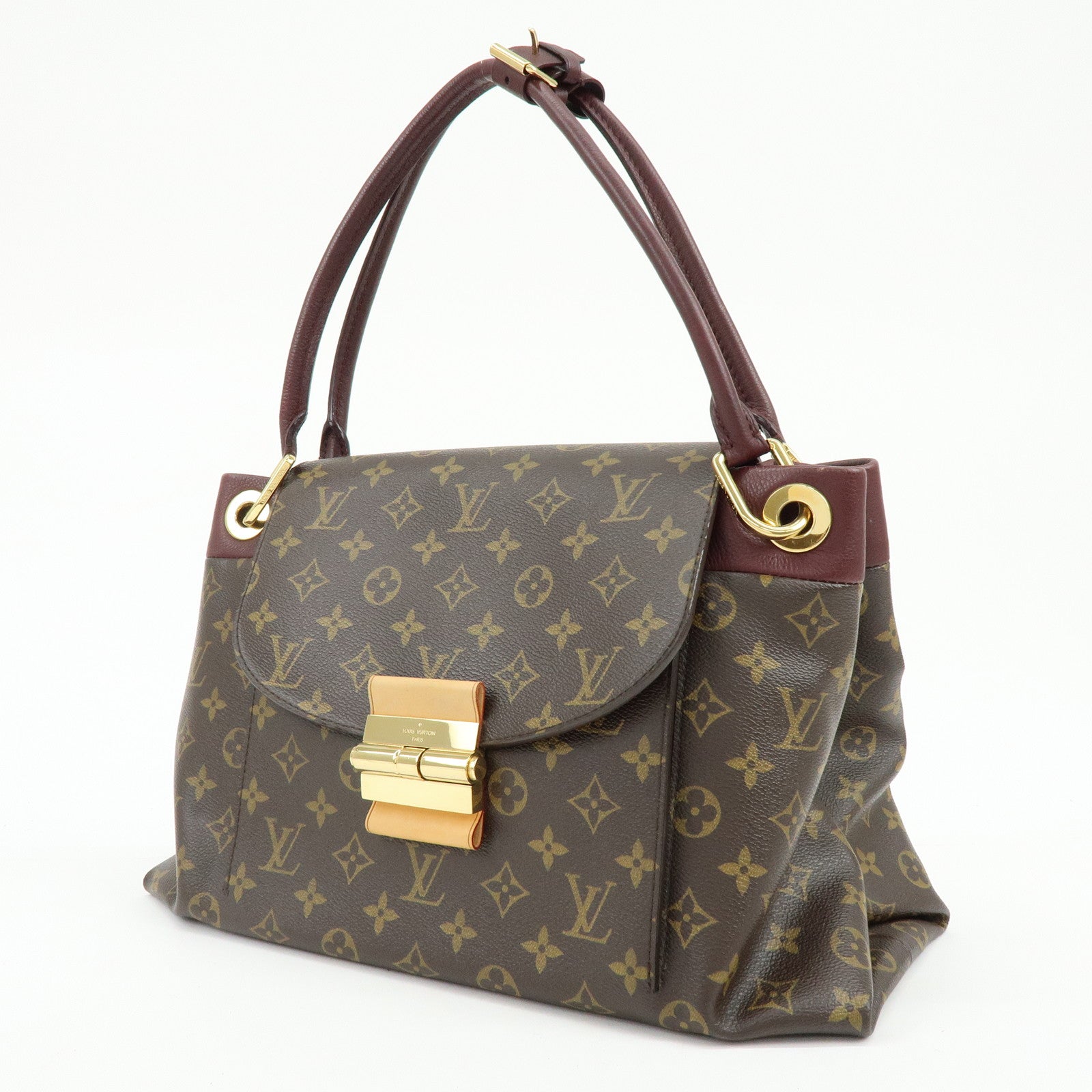 Louis Vuitton Monogram Olympe Canvas Hand Bag Shoulder Bag Brown M40579