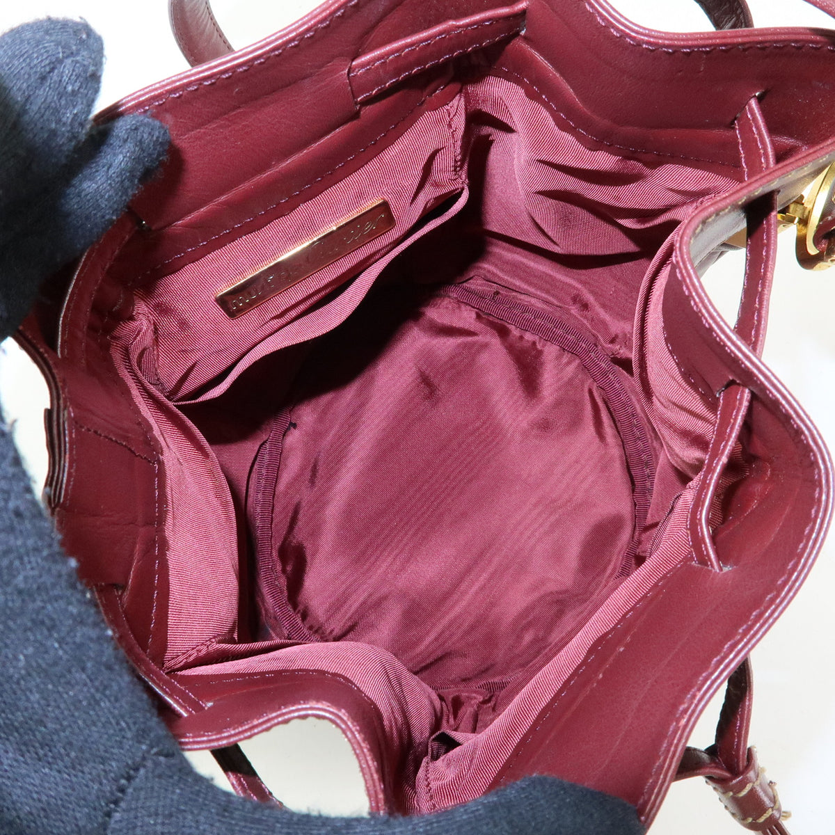 Cartier Must de Cartier Leather Shoulder Bag Crossbody Bag Bordeaux