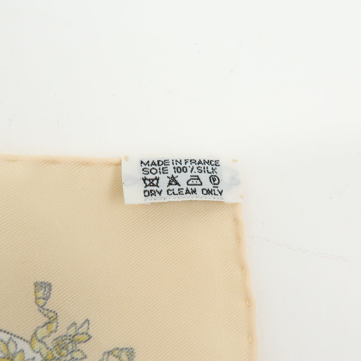 HERMES Carre 45 Silk 100% Scarf CHANSONS DE FRANCE Beige Multicolor
