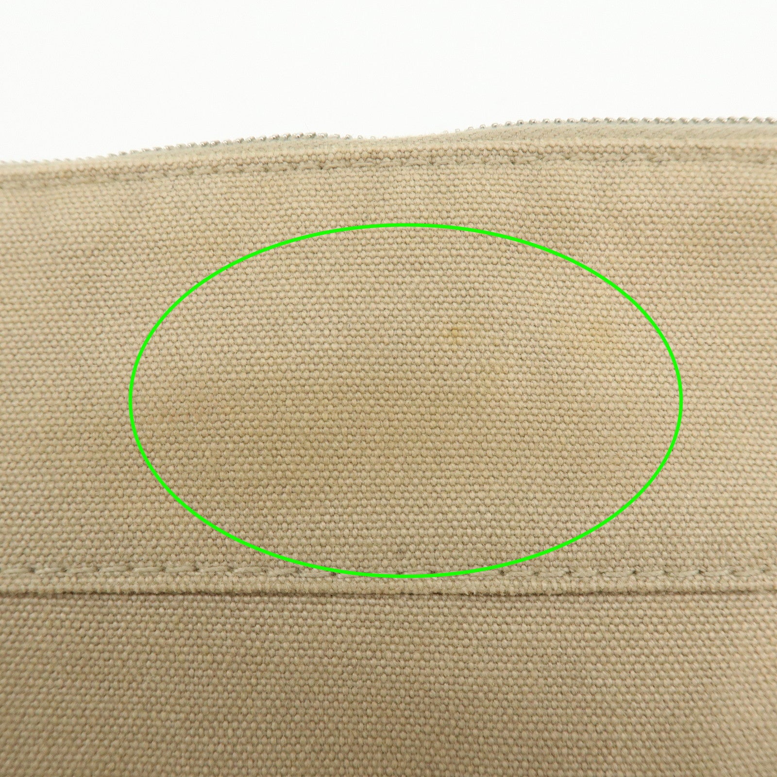 HERMES Bolide Mini Cotton Leather Canvas Pouch Cosmetic Pouch Beige