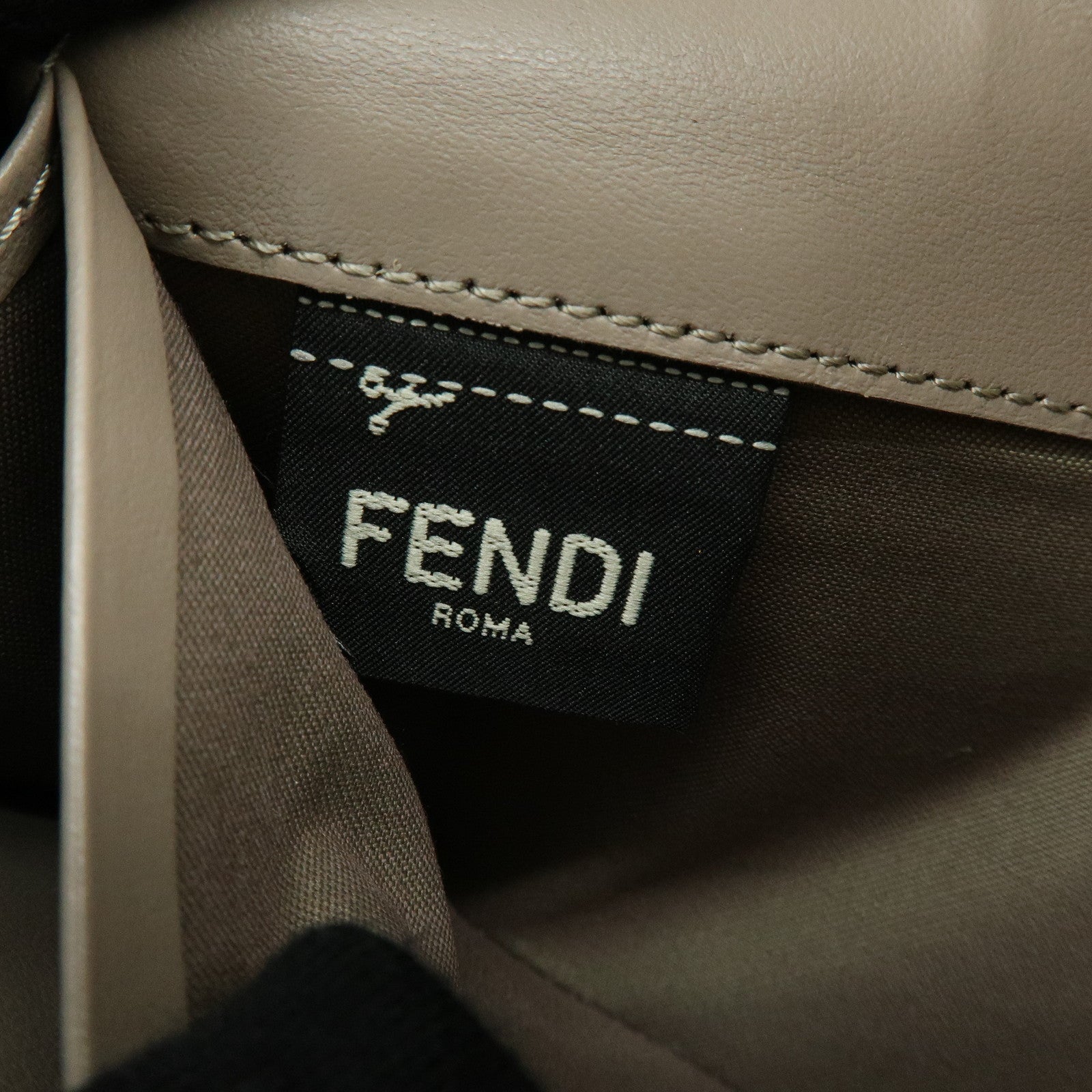 FENDI F is Fendi Leather Continental Long Wallet Beige 8M0251
