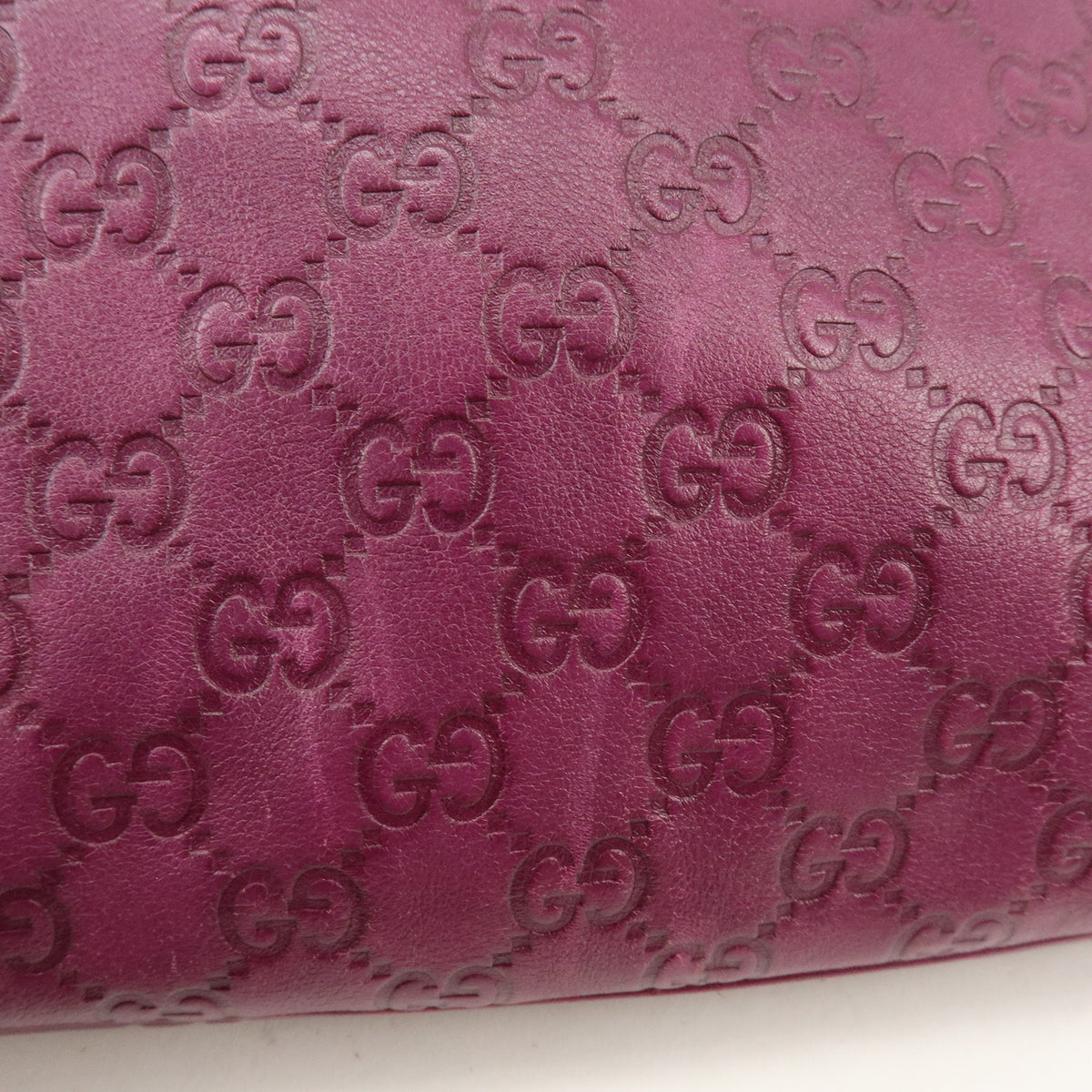 GUCCI Abbey Guccissima Leather Shoulder Bag Crossbody Bag Purple 131326