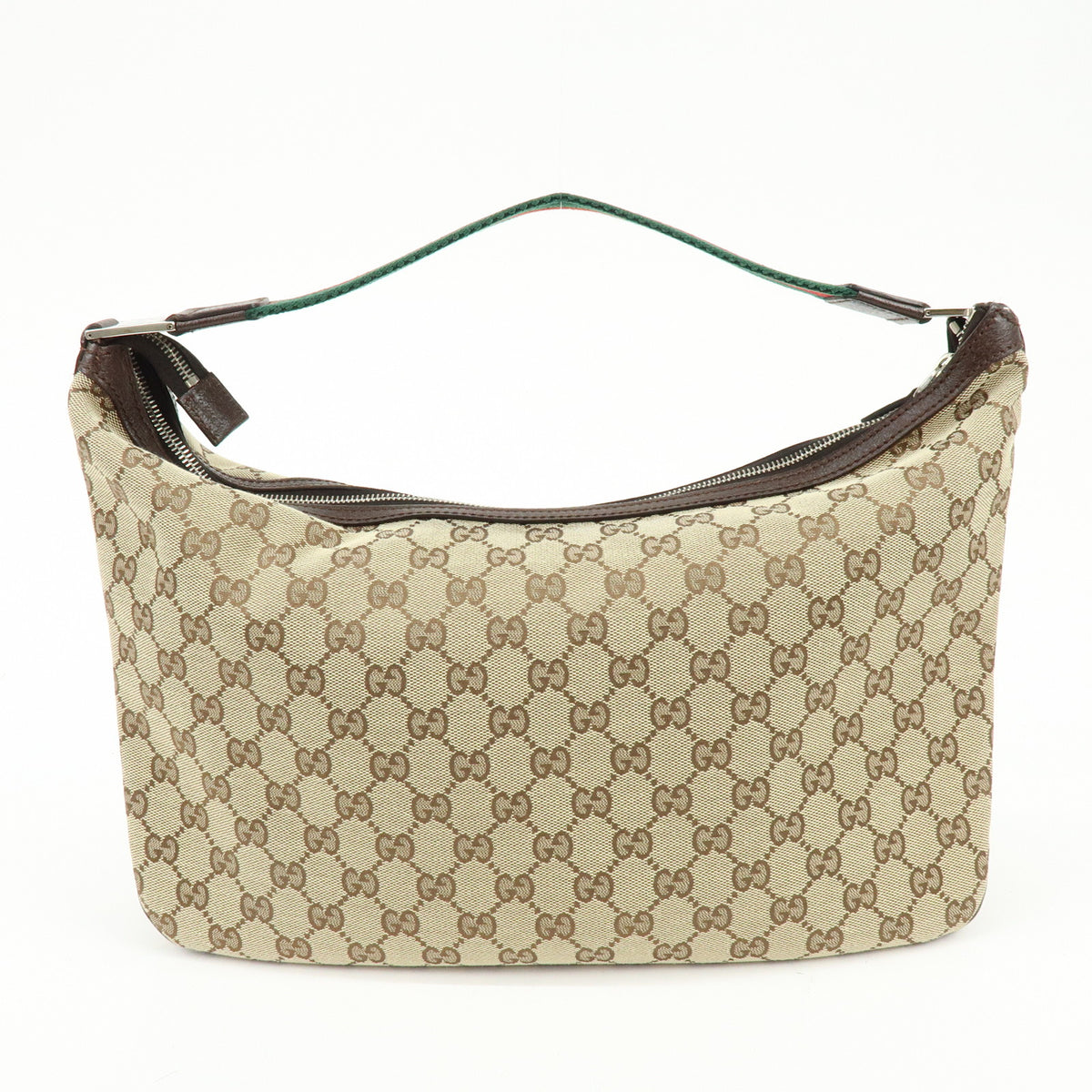 GUCCI Sherry GG Canvas Leather Shoulder Bag Hand Bag Beige Brown 146243