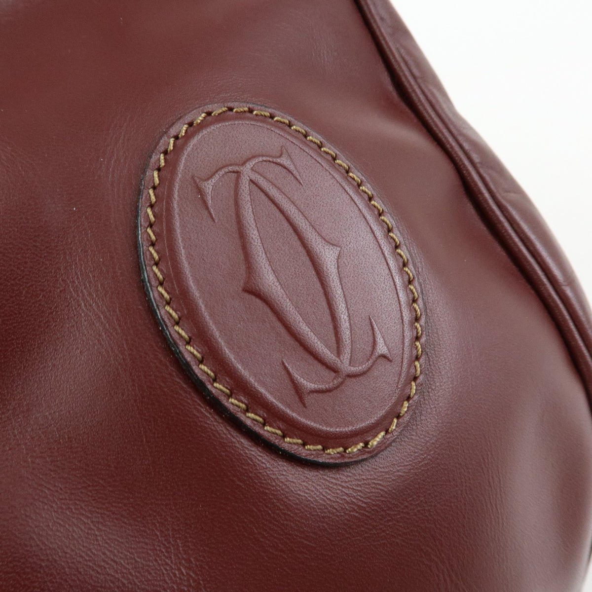 Cartier Must de Cartier Leather Shoulder Bag Crossbody Bag Bordeaux