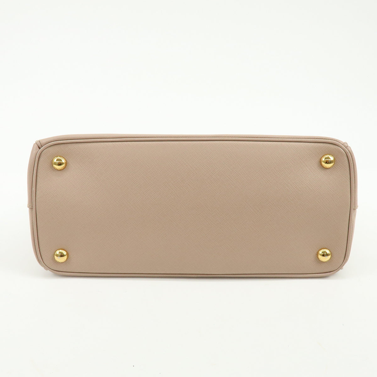 PRADA Triangle Logo Galleria Saffiano Leather 2Way Bag Beige BN1801