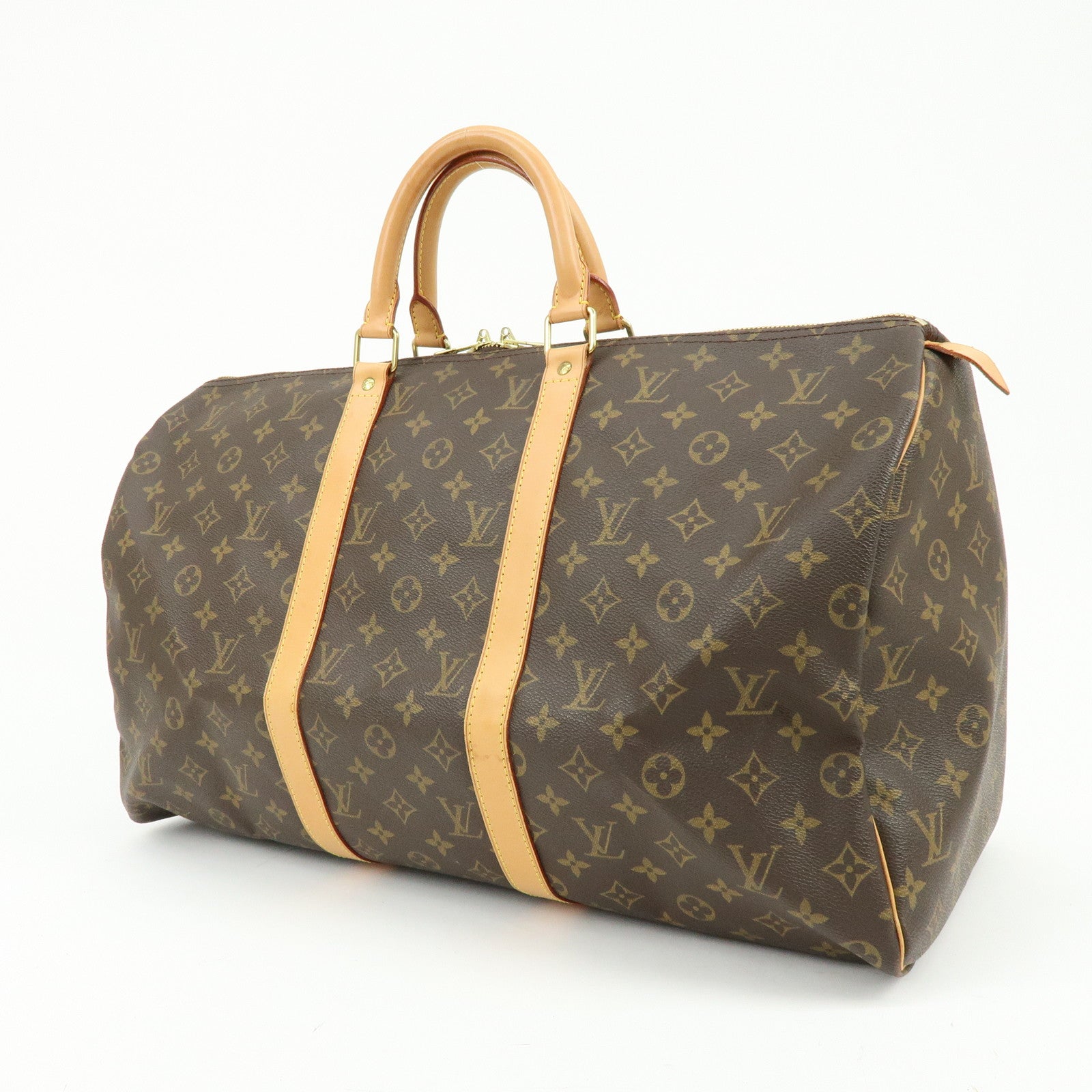 Louis Vuitton Monogram Keep All 50 Boston Bag Brown M41426