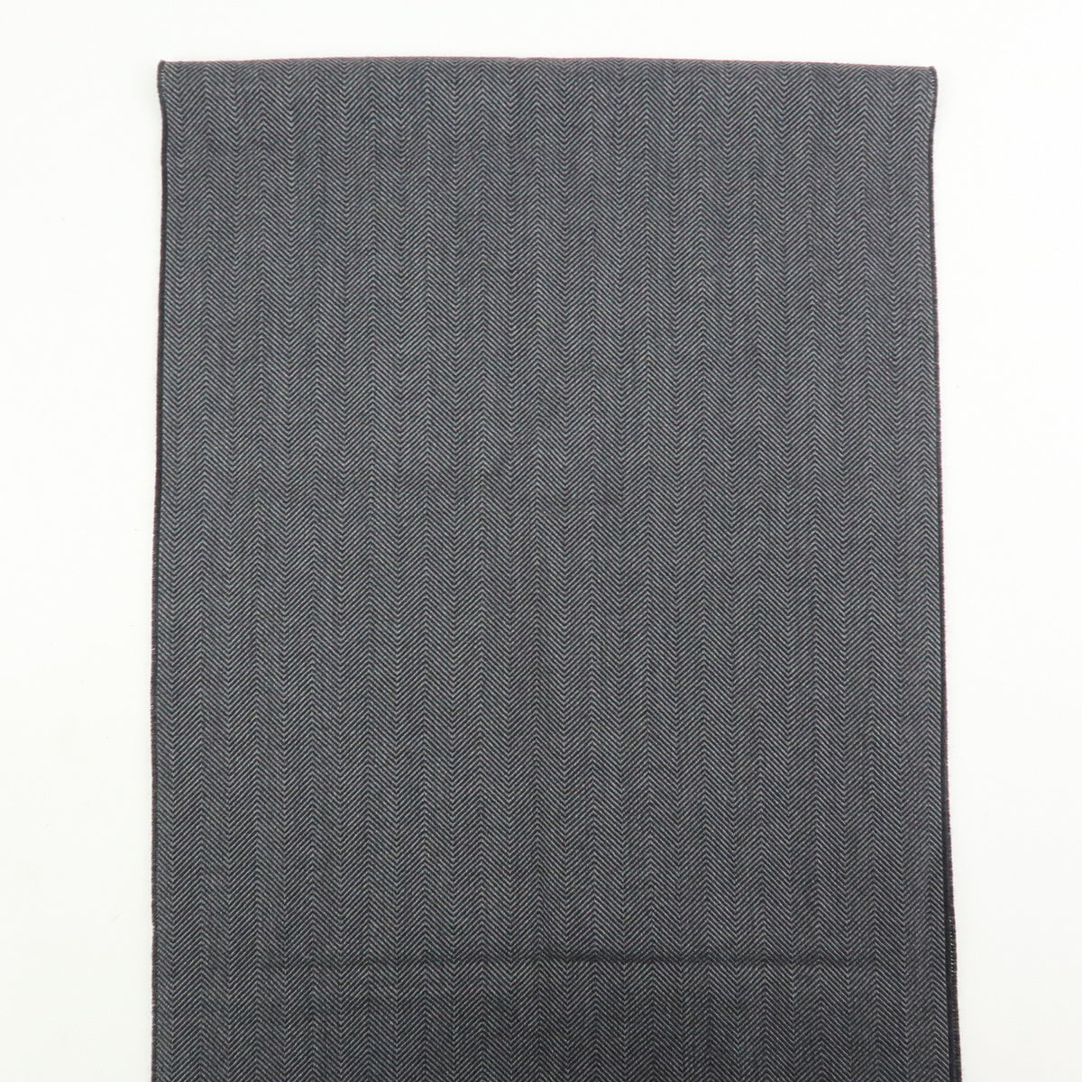 GUCCI Historia Wool 100% Scarf Crest Herringbone Gray