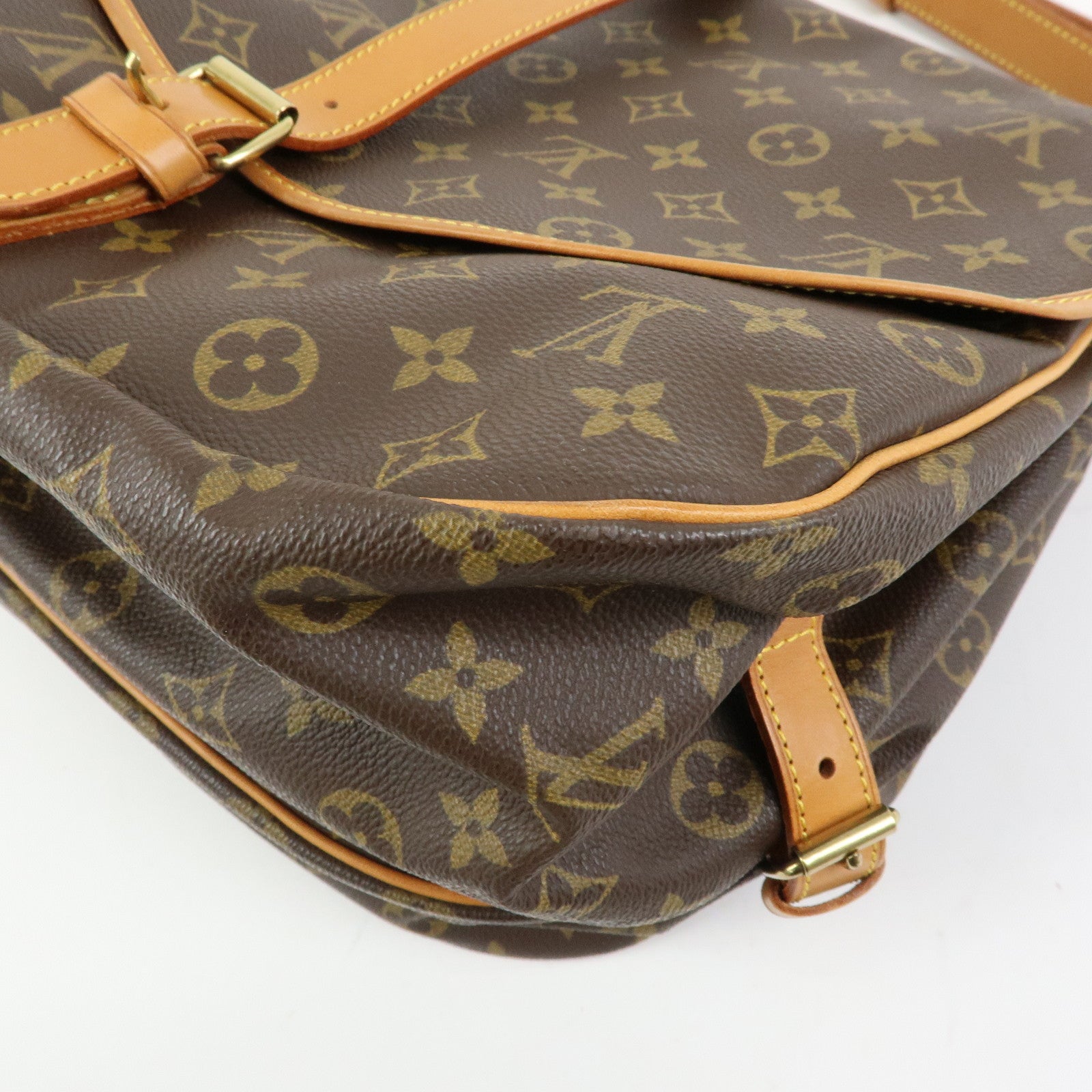 Louis Vuitton Monogram Saumur 35 Shoulder Bag Brown M42254