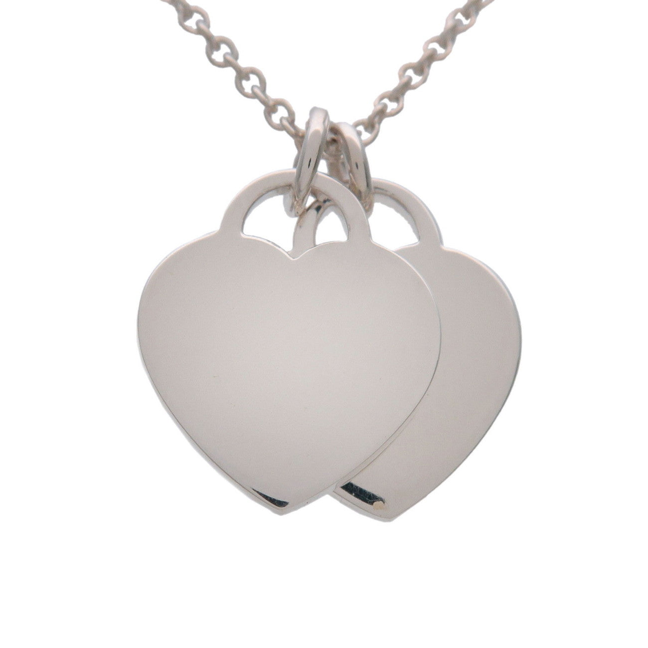 Tiffany & Co Return to Tiffany Mini Double Heart Tag Necklace SV925