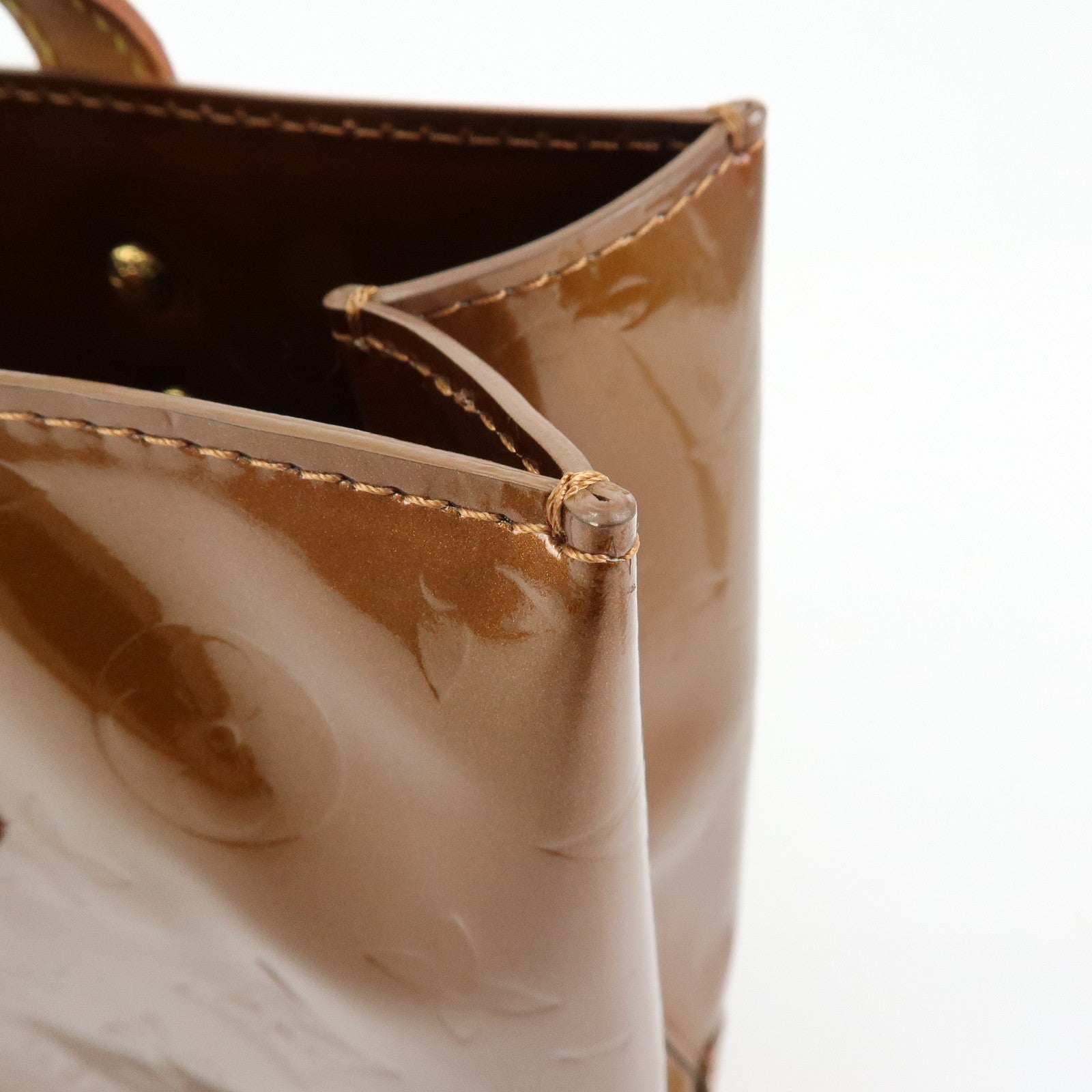 Louis Vuitton Monogram Vernis Reade PM Hand Bag Tote Bag Bronze M91146