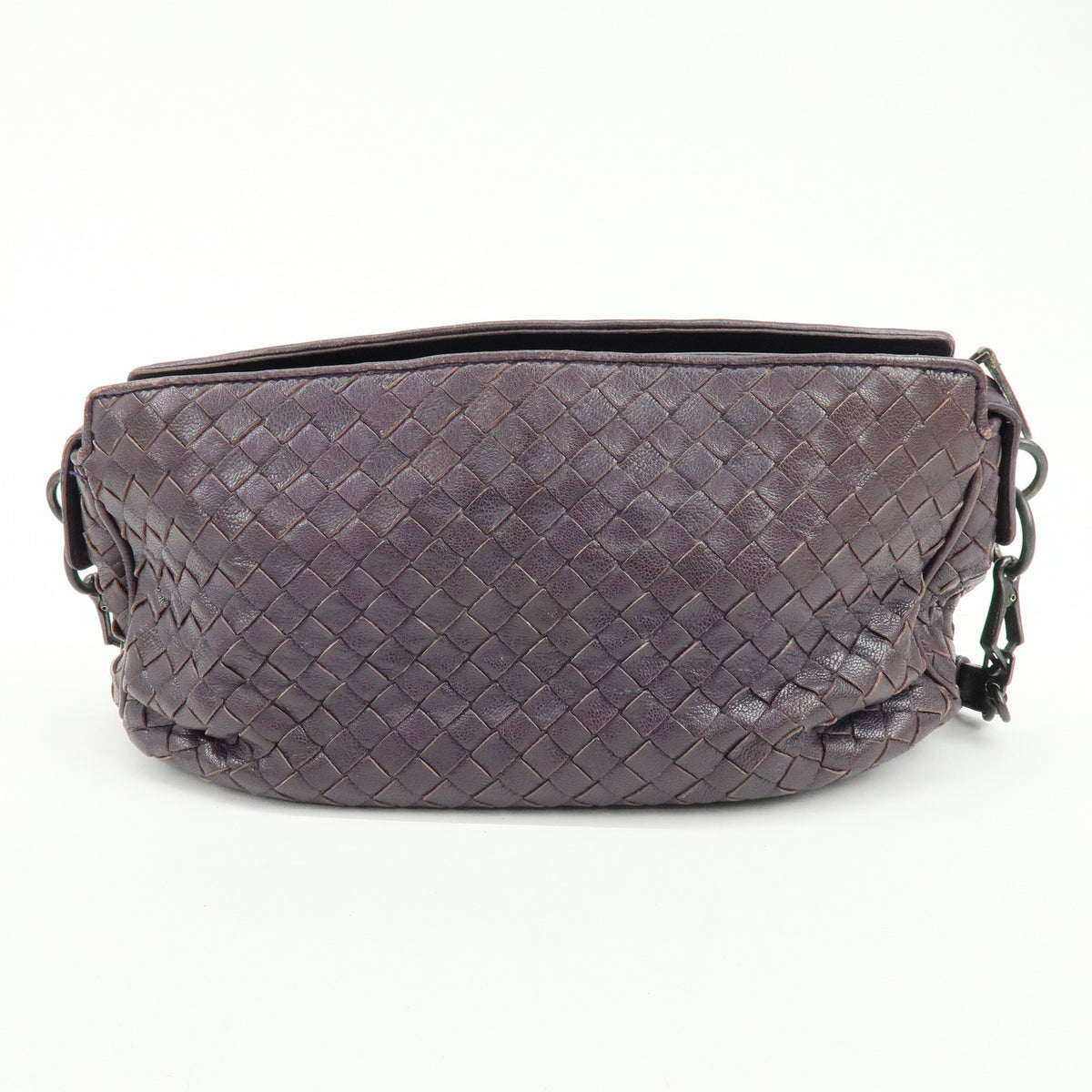 BOTTEGA VENETA Intrecciato Leather Shoulder Bag Crossbody Bag Purple