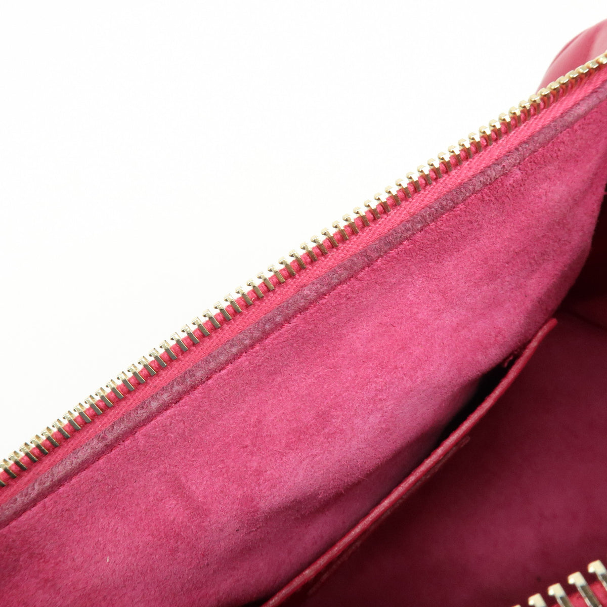 SAINT LAURENT PARIS Baby Duffle Leather 2Way Hand Bag Fuchsia 330958