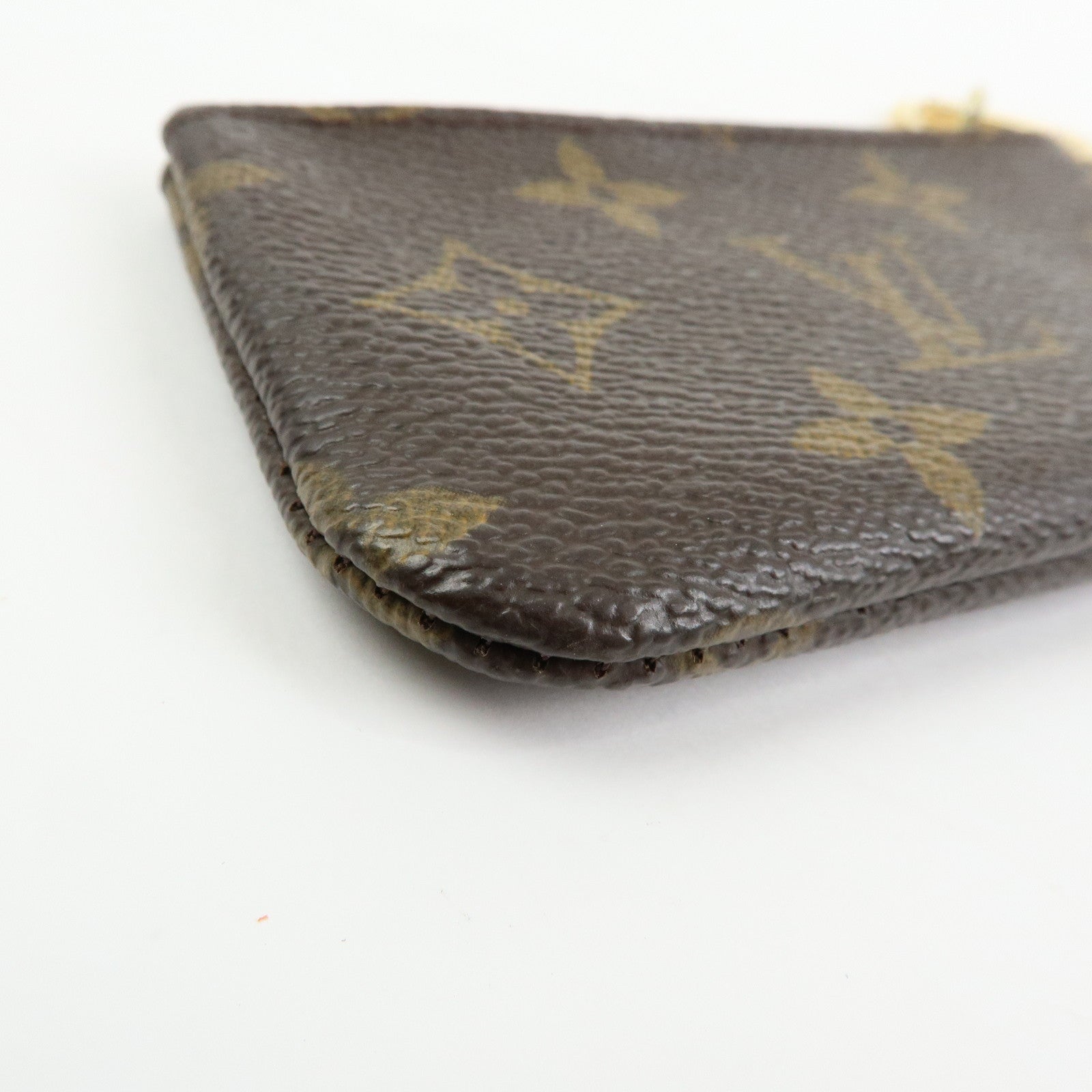 Louis Vuitton Monogram Pochette Cles Coin Case Key Case Brown M62650