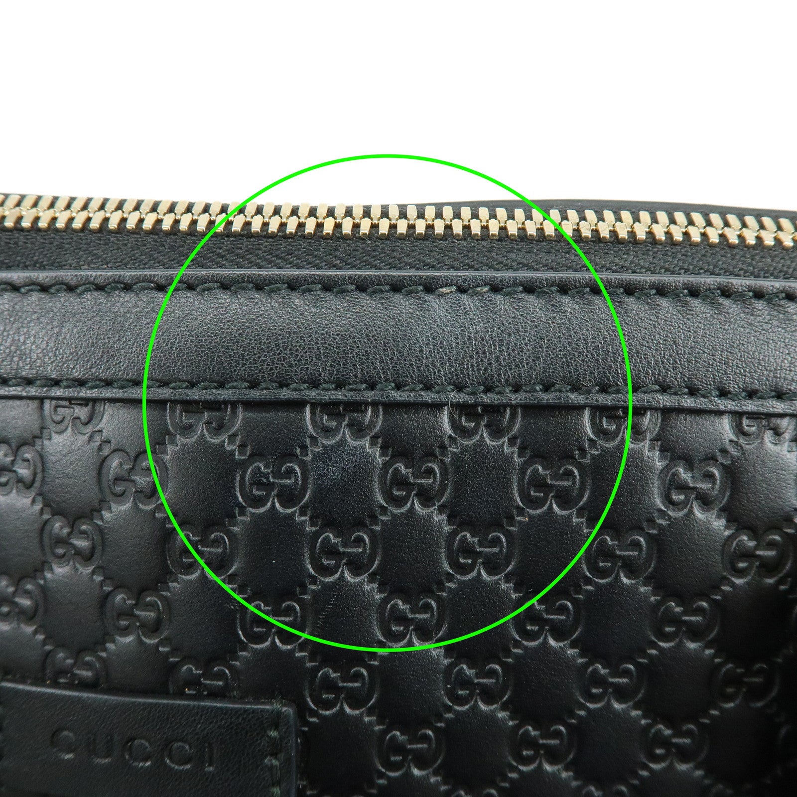 GUCCI Microguccissima Leather 2Way Bag Hand Bag Black 449657