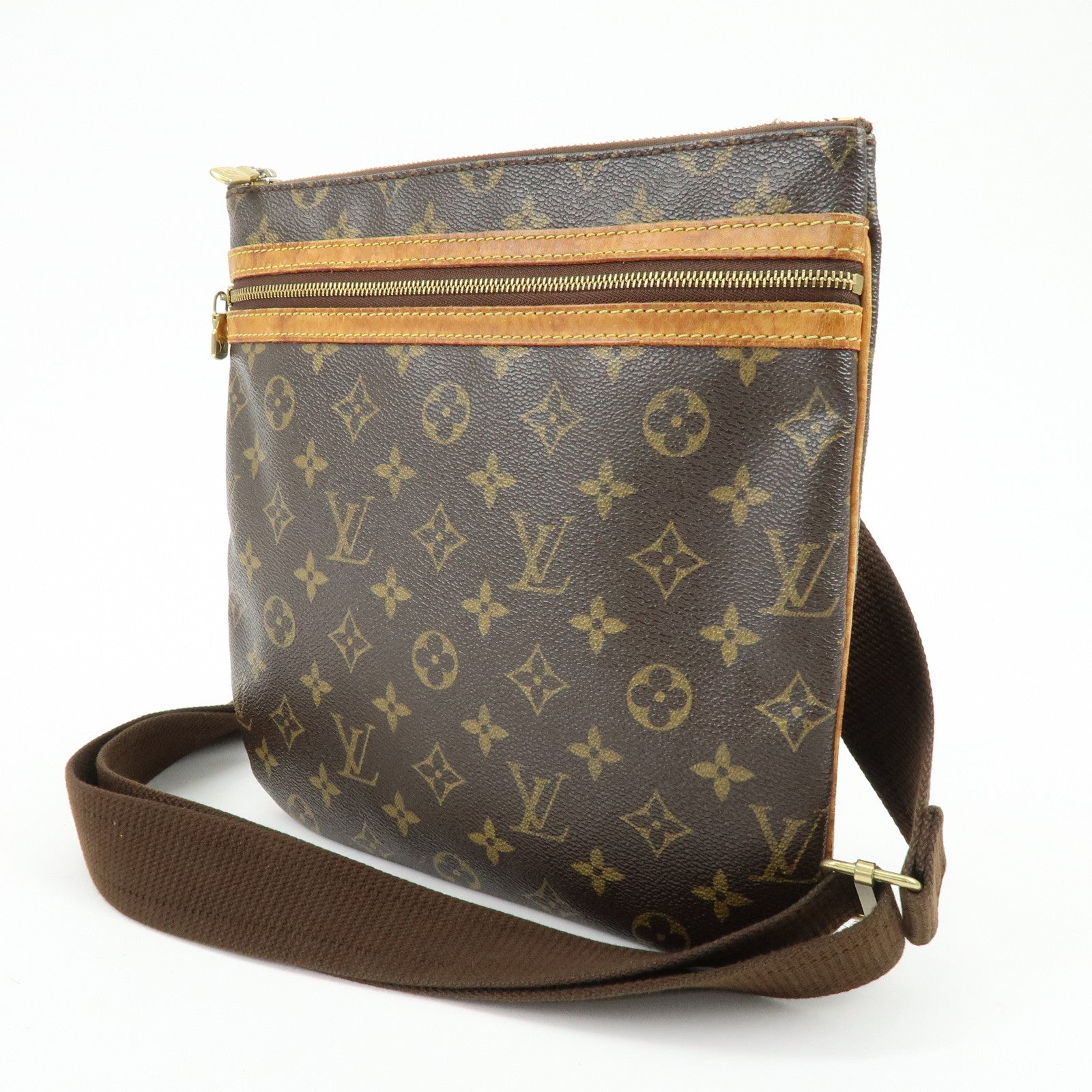 Louis Vuitton Monogram Pochette Bosphore Shoulder Bag Brown M40044