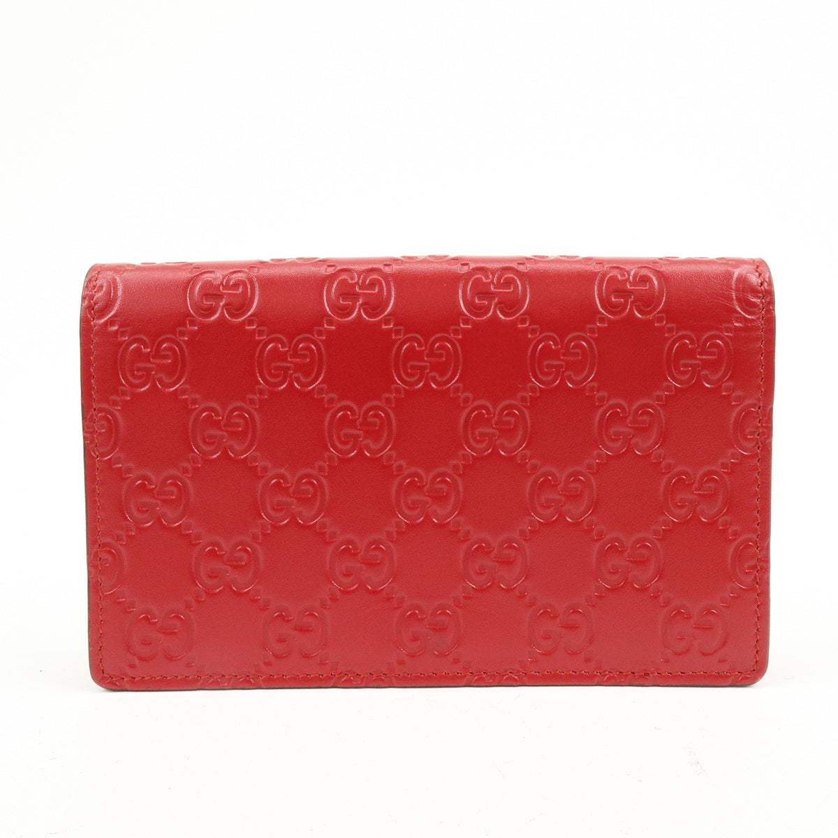 GUCCI Interlocking G Guccissima Chain Shoulder Bag Cherry 481291