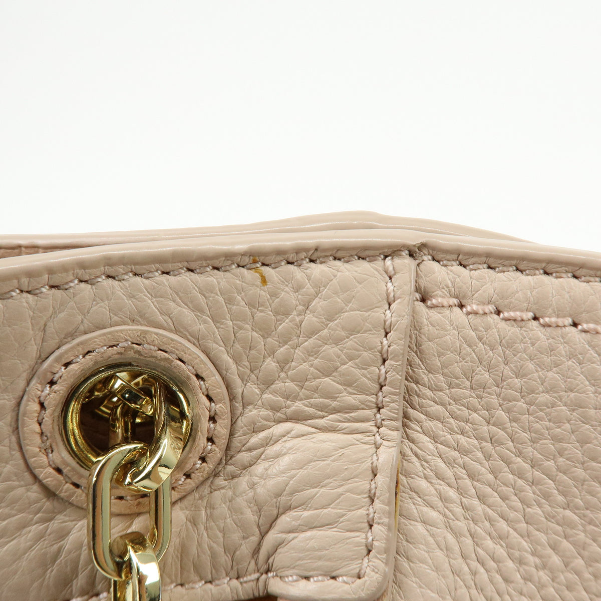 TORY BURCH Logo Britten Leather Chain Shoulder Bag Tote Bag Pink