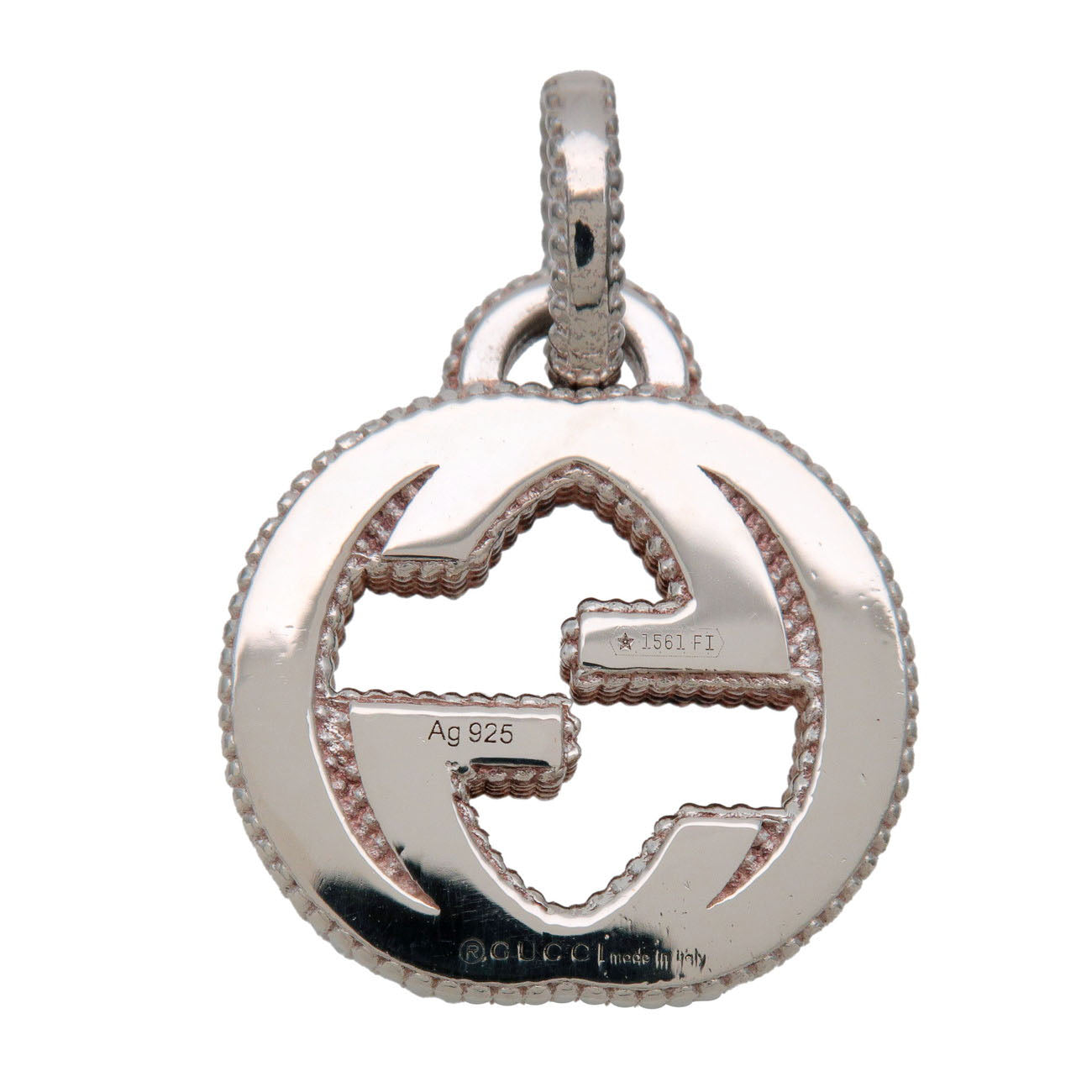GUCCI Interlocking G Pendant Top SV925 Silver