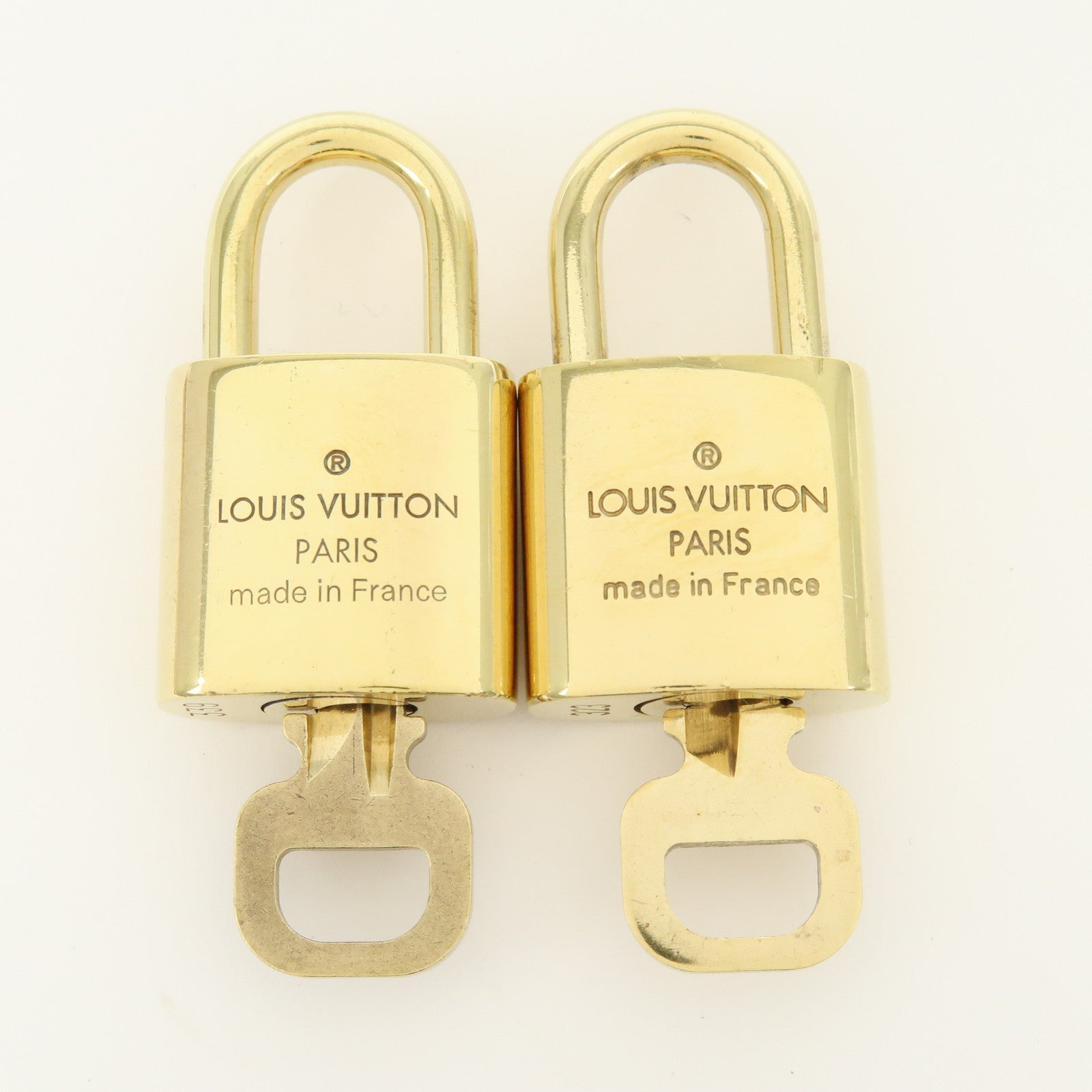 Louis Vuitton Lot of 10 Lock & Key Cadena Key Lock Gold
