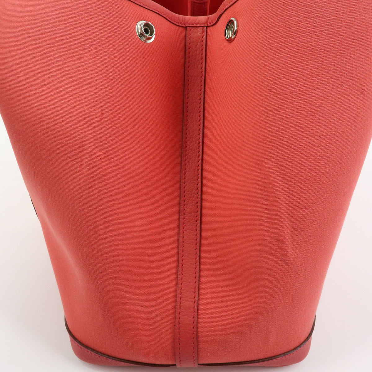 HERMES Garden Party PM Toile Ash Leather □N Stamped Tote Bag