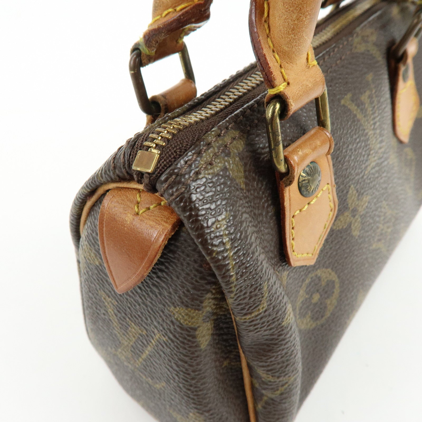 Louis Vuitton Monogram Mini Speedy Hand Bag Brown M41534 J75011 Lot