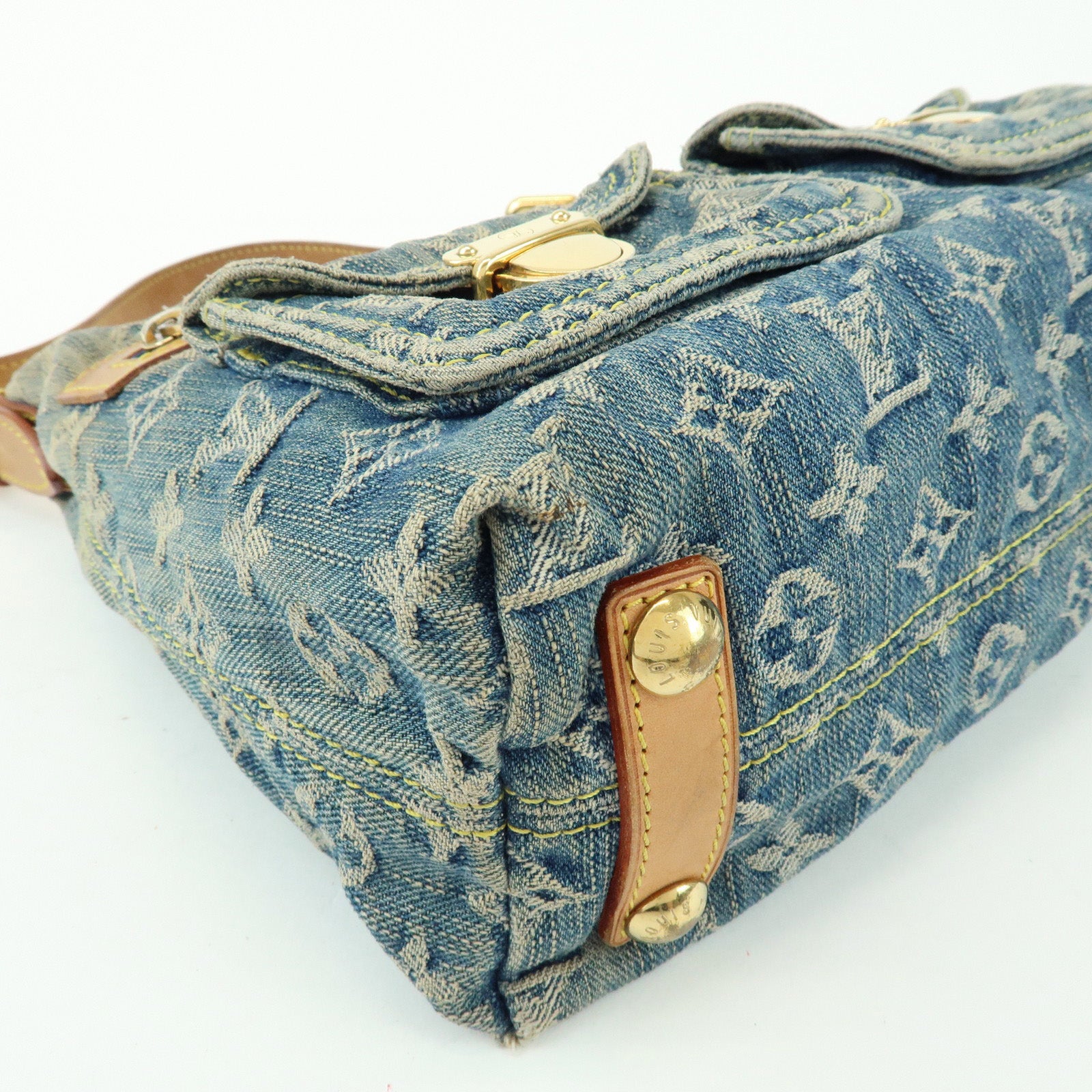 Louis Vuitton Monogram Denim Baggy PM 2Way Bag Shoulder Bag M95049