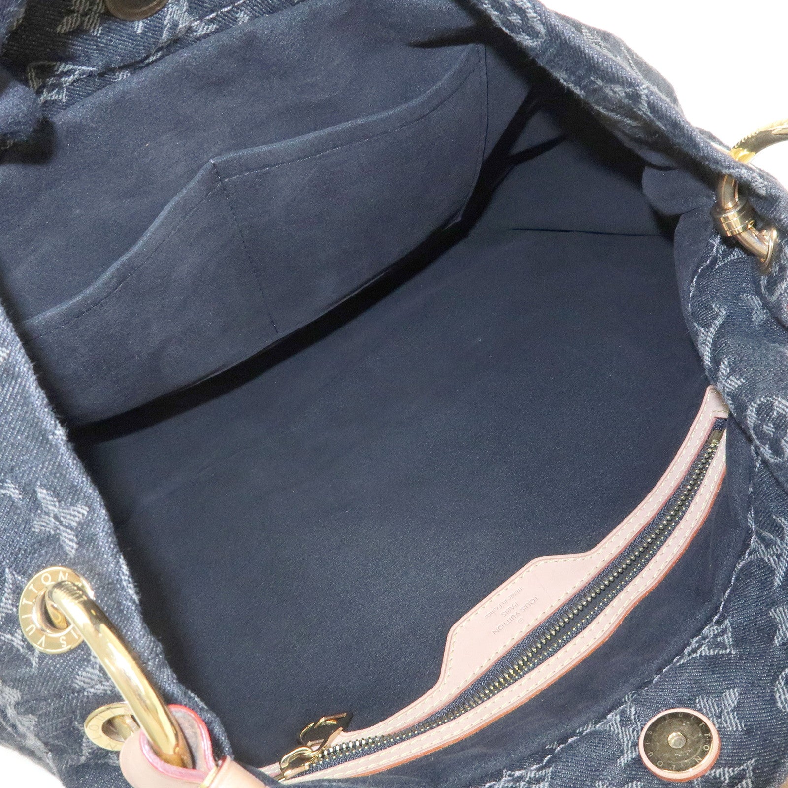 Louis Vuitton Monogram Denim Daily PM Leather Shoulder Bag Noir M40494