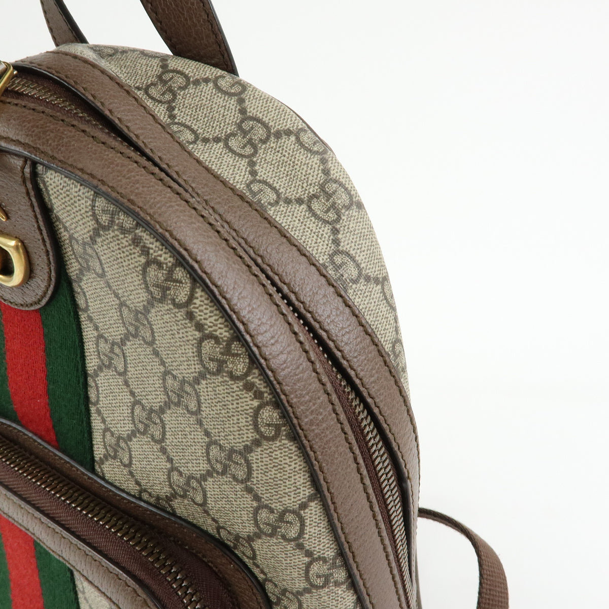 GUCCI Ophidia Sherry GG Supreme Leather Backpack Rucksack Beige 547965