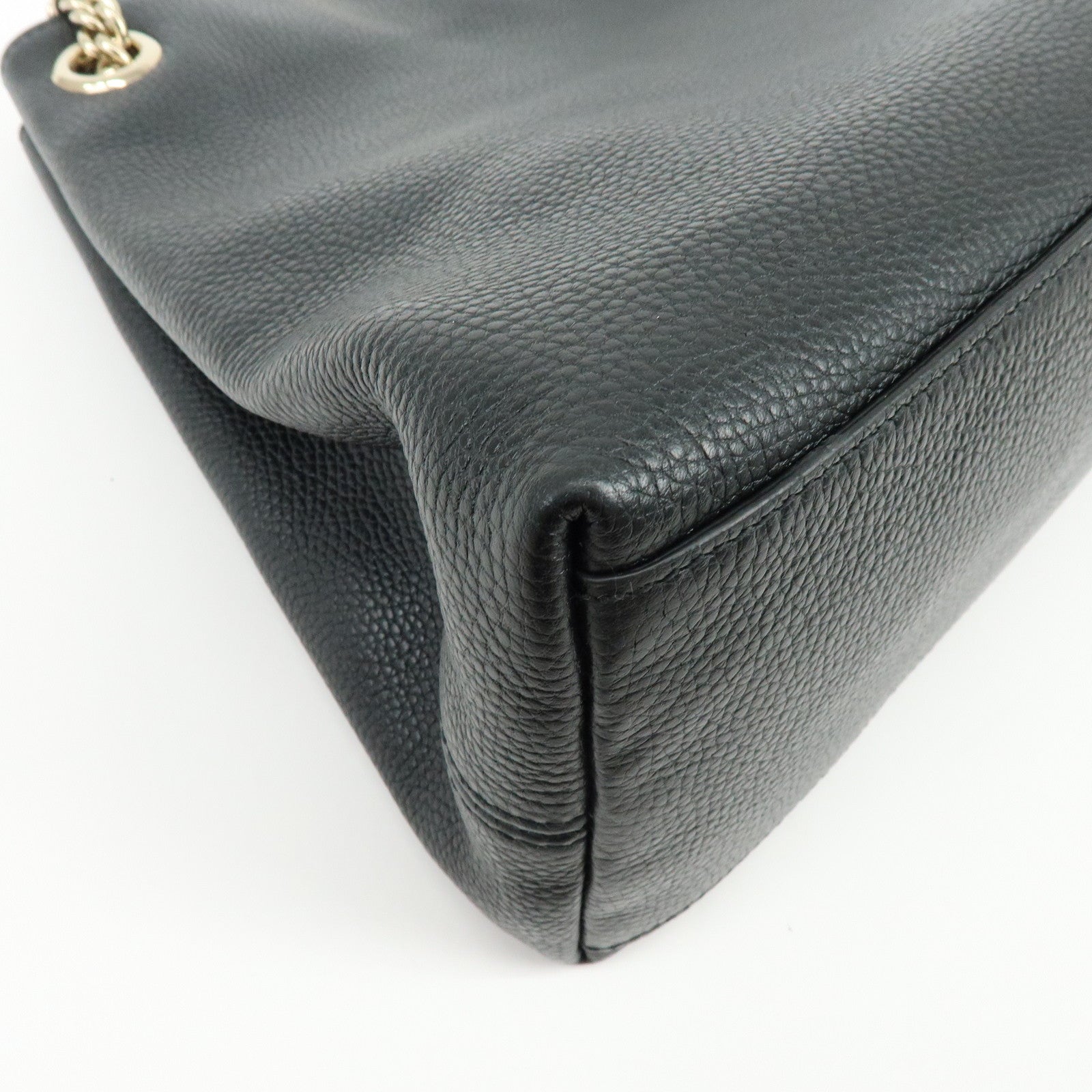 GUCCI SOHO Interlocking G Chain Shoulder Bag Tote Bag Black 536196