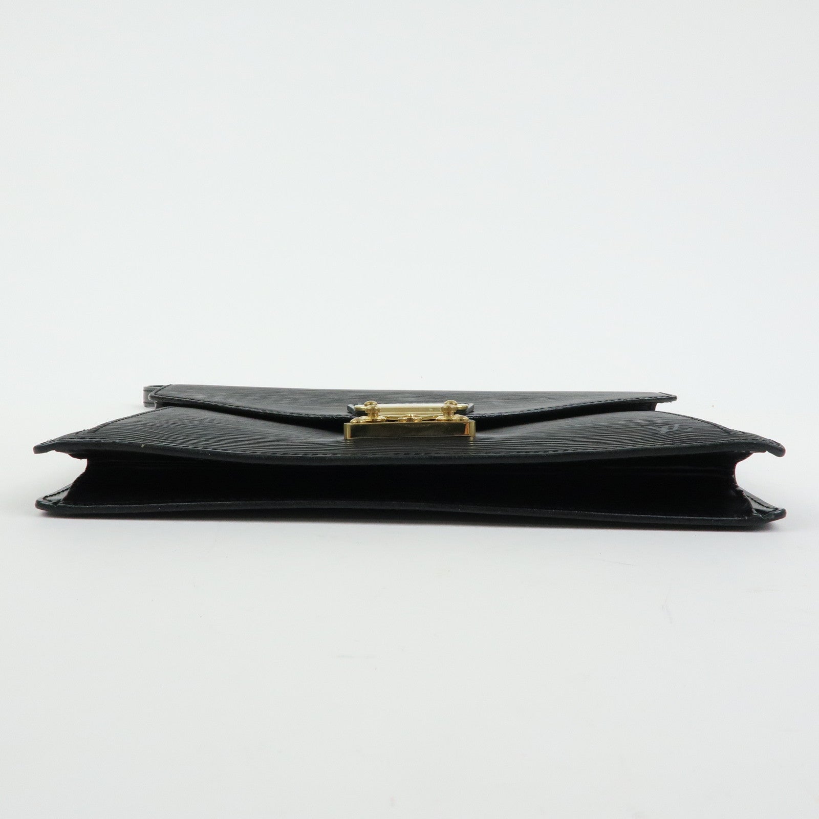 Louis Vuitton Epi Sellier Dragonne Leather Clutch Bag Noir Black M52612