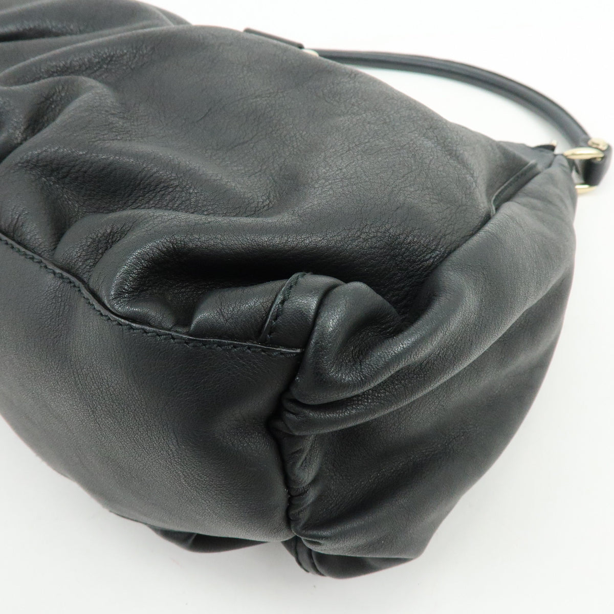 GUCCI Abbey Leather Shoulder Bag Hand Bag Black 189833