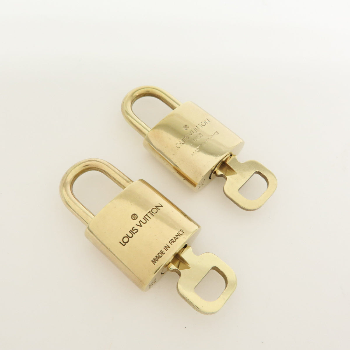 Louis Vuitton Lot of 10 Lock & Key Cadena Key Lock Gold
