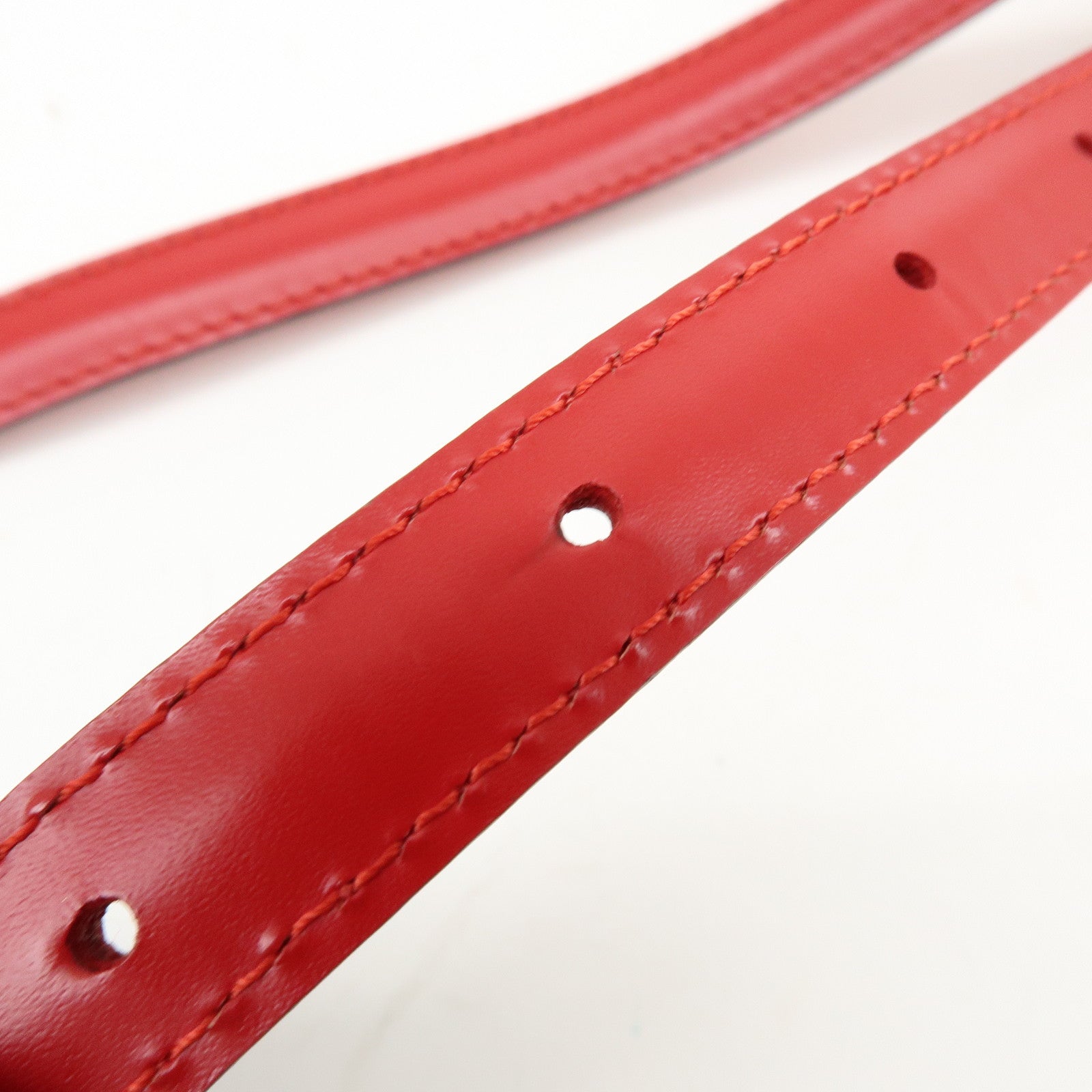 Louis Vuitton Adjustable Leather Shoulder Strap For Epi Bags Red