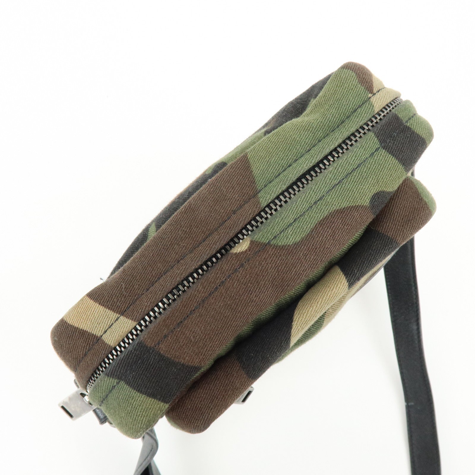 SAINT LAURENT PARIS Canvas Leather Shoulder Bag Camouflage 581700