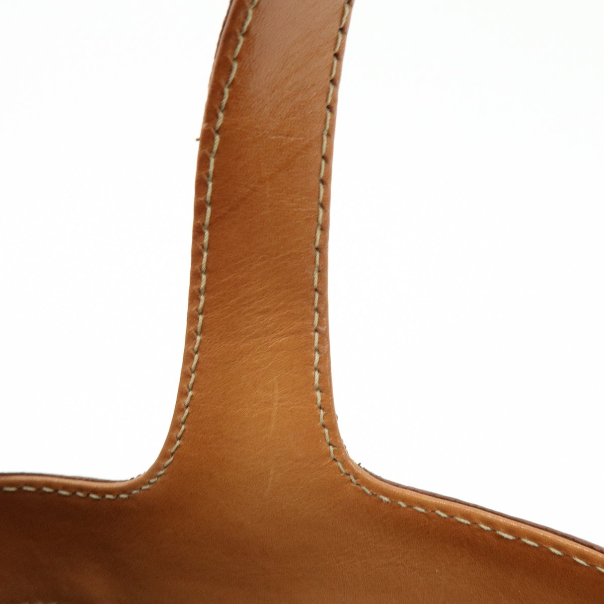 CELINE Macadam Logo PVC Leather Tote Bag Hand Bag Brown