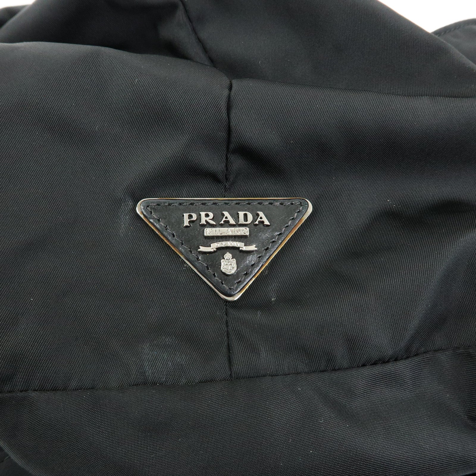 PRADA Triangle Logo Reversible 2Way Bag Hand Shoulder Bag Khaki BN1959