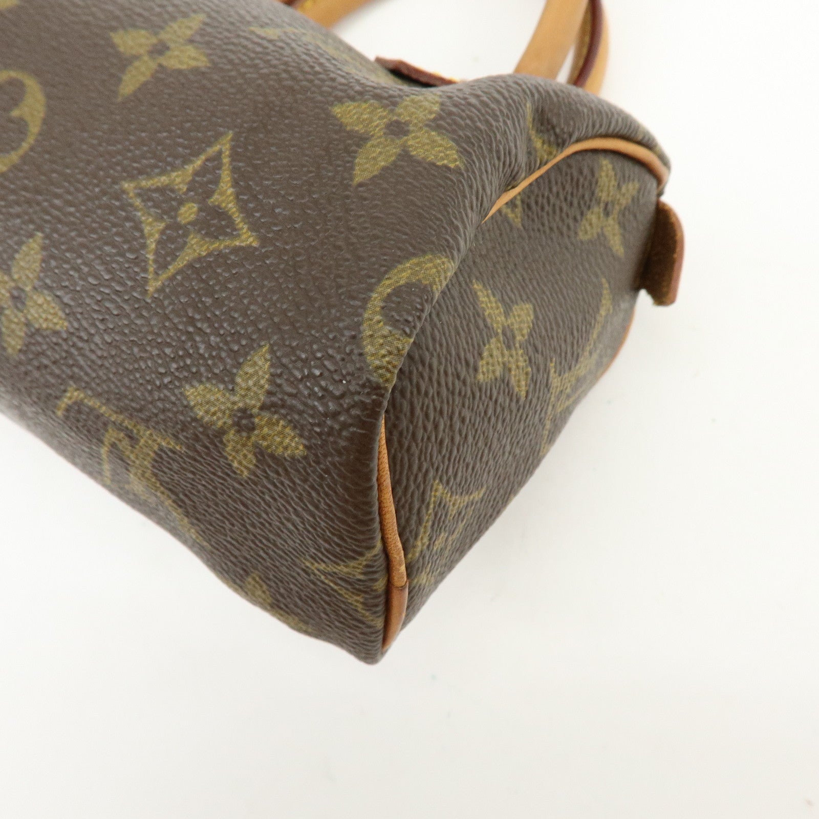 Louis Vuitton Monogram Mini Speedy Hand Bag and Strap Brown M41534 Lot