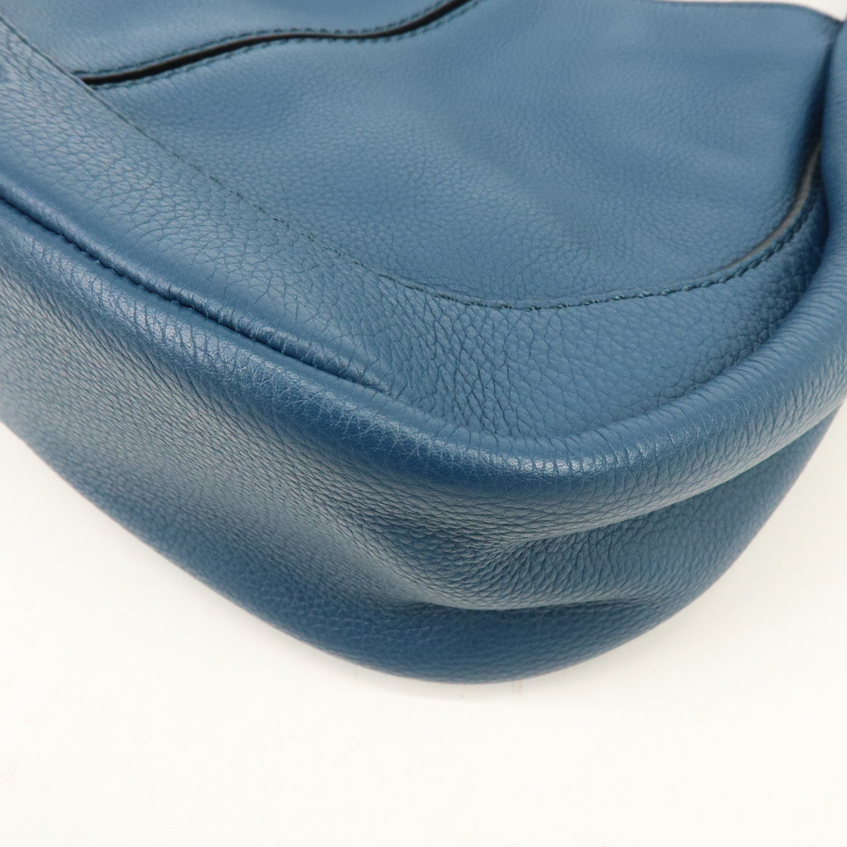 TOD'S  Hobo Leather Shoulder Bag Hand Bag Blue
