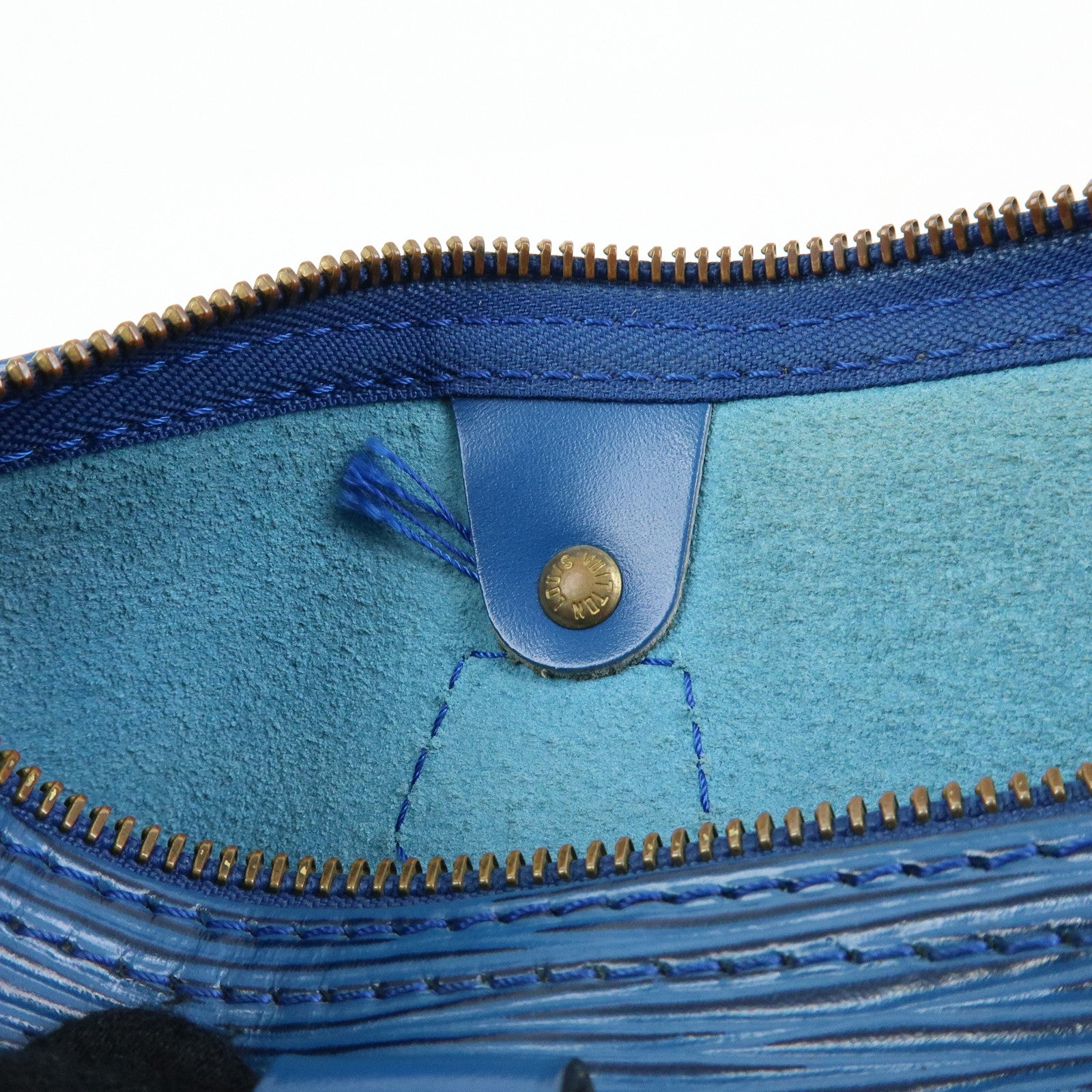 Louis Vuitton Epi Speedy 25 Hand Bag Boston Bag Toledo Blue M43015